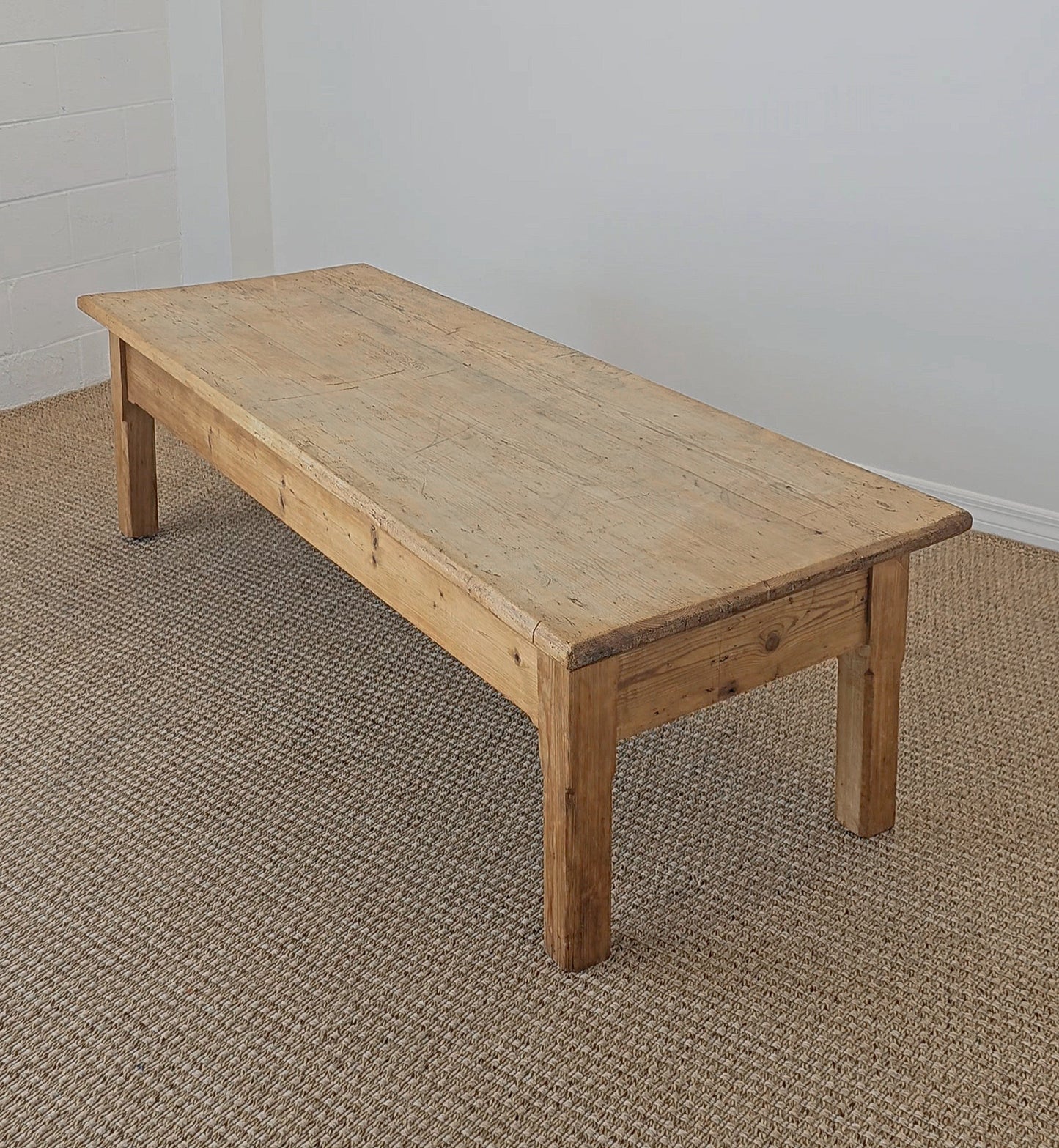 Antique English Pine Coffee Table - Circa 1910