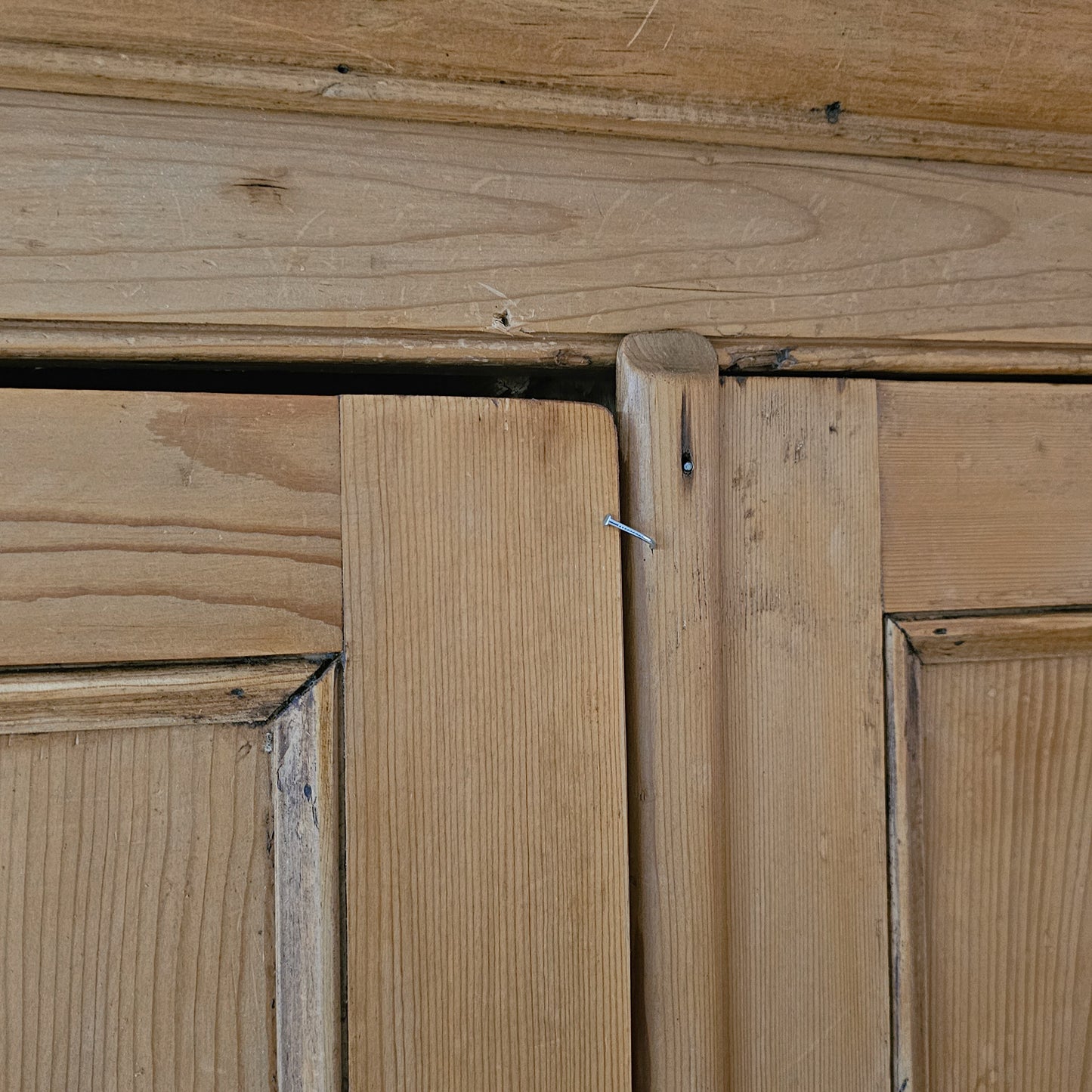 Antique English Pine Wardrobe - Circa 1880