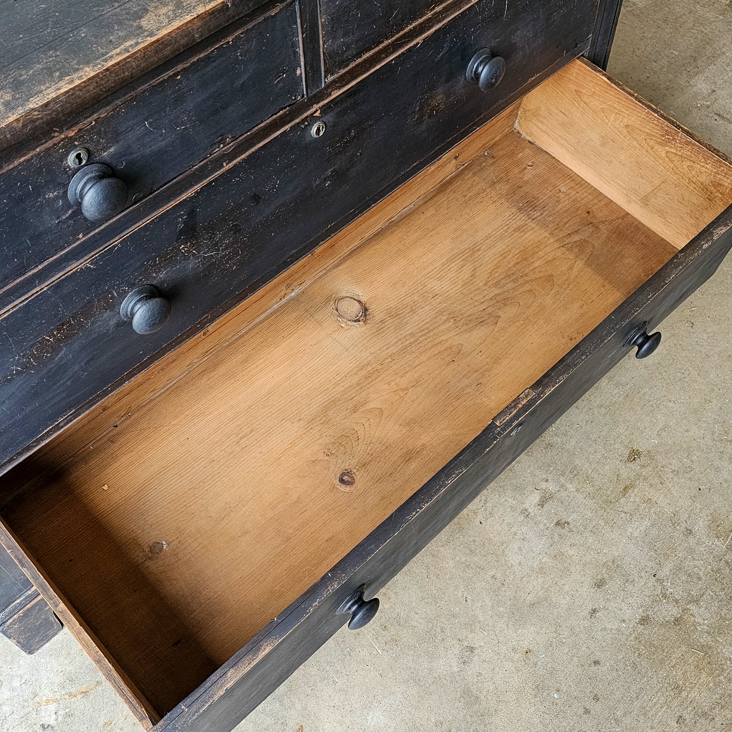 Antique Ebonized Pine Chest of Drawers - Circa 1830