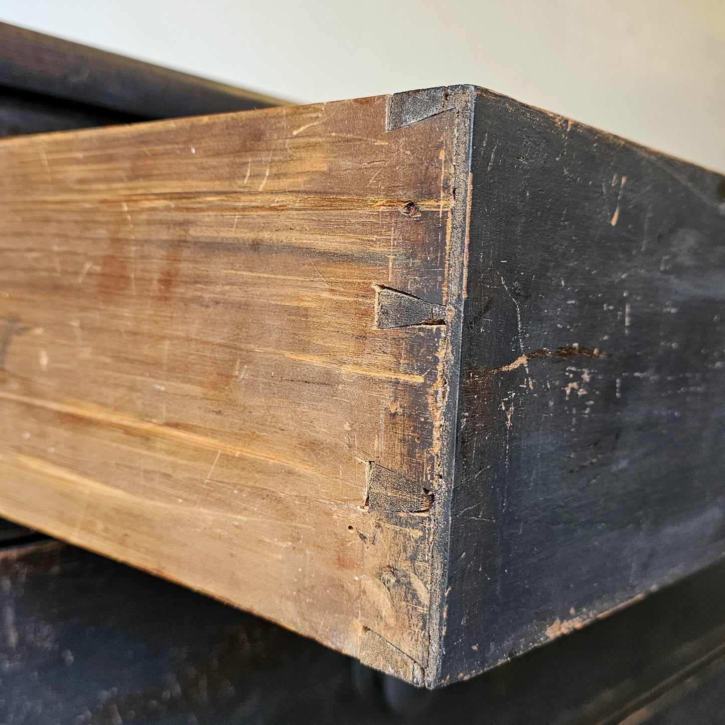 Antique Ebonized Pine Chest of Drawers - Circa 1830