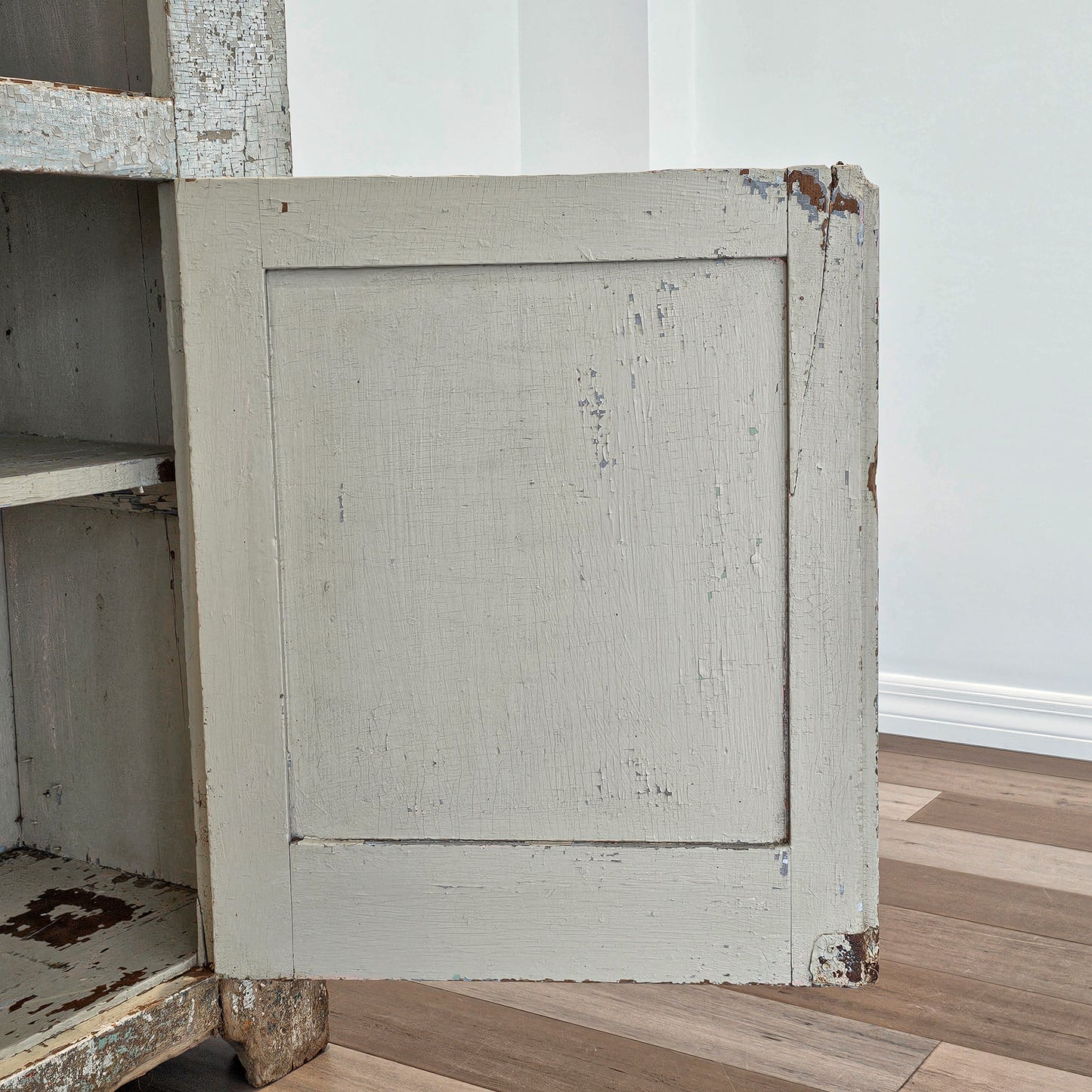Primitive Painted Wood Farm Cupboard - Circa 1880–1900