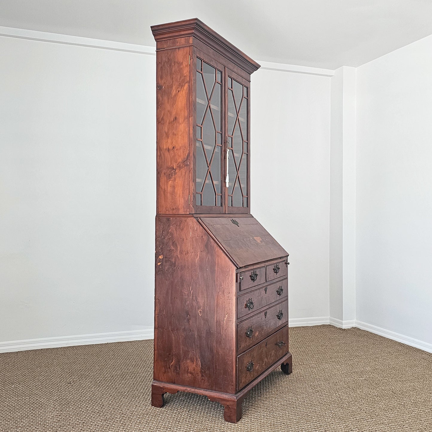 Antique English Secretary Bookcase | Georgian Revival | Circa 1900–1930