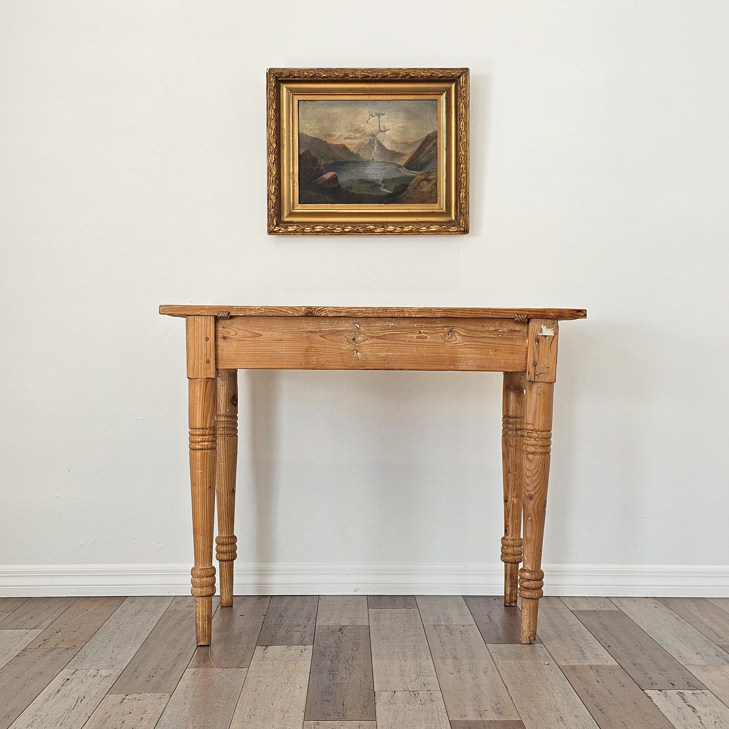 Antique English Pine Side Table / Writing Table
Circa 1880