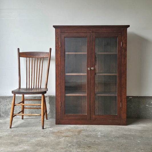 Early 1900's American cabinet with glass doors