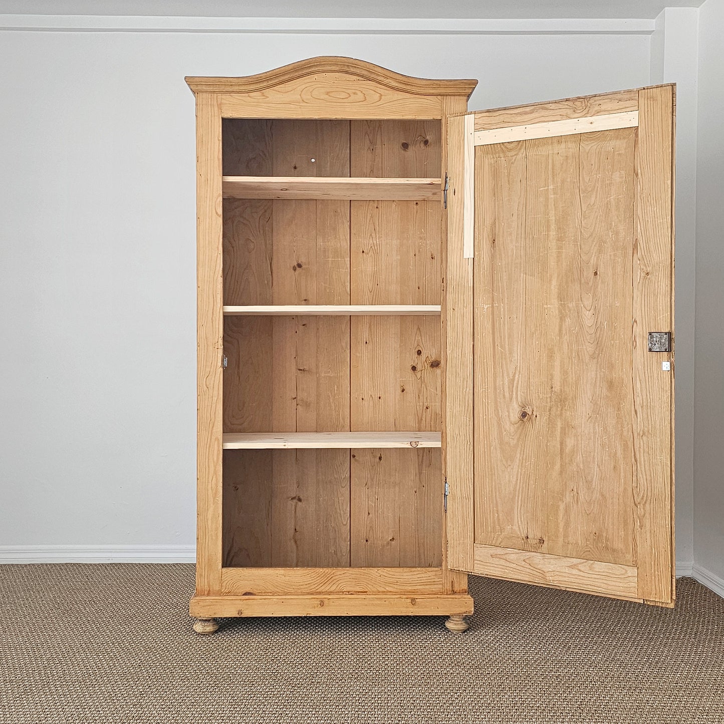 Antique English Pine Single Door Cupboard