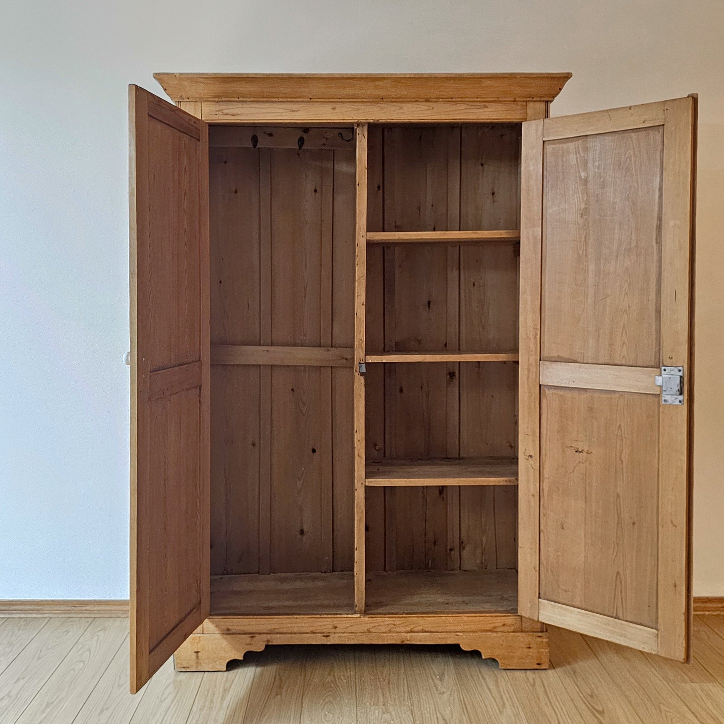 Antique English Pine Wardrobe - Circa 1880