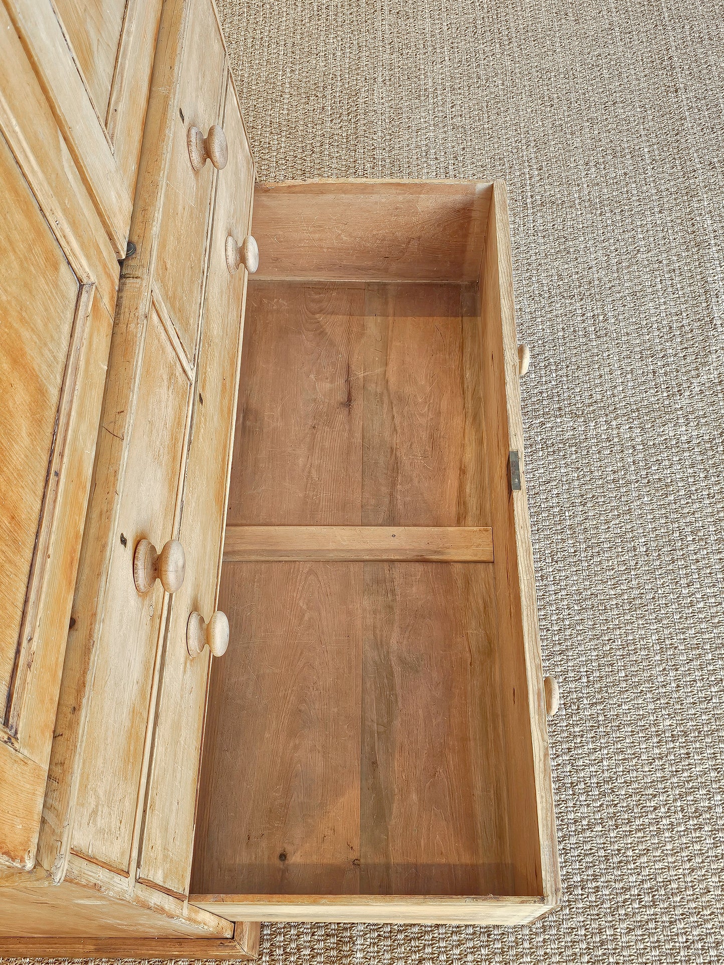 Antique English Pine Linen Press / Housekeeper’s Cupboard