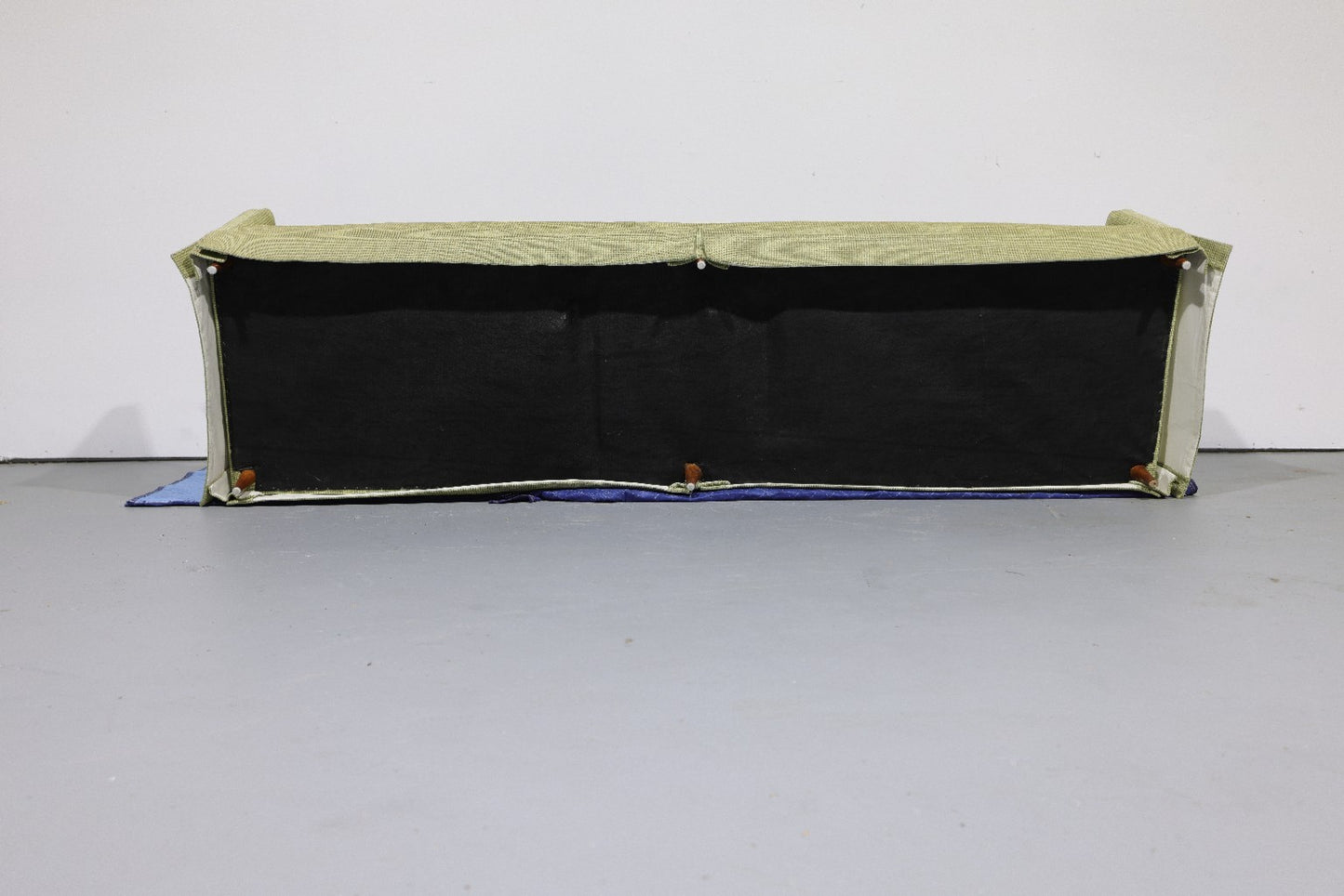 Vintage Oversized Mid-Century Green Upholstered Sofa | Circa 1970s