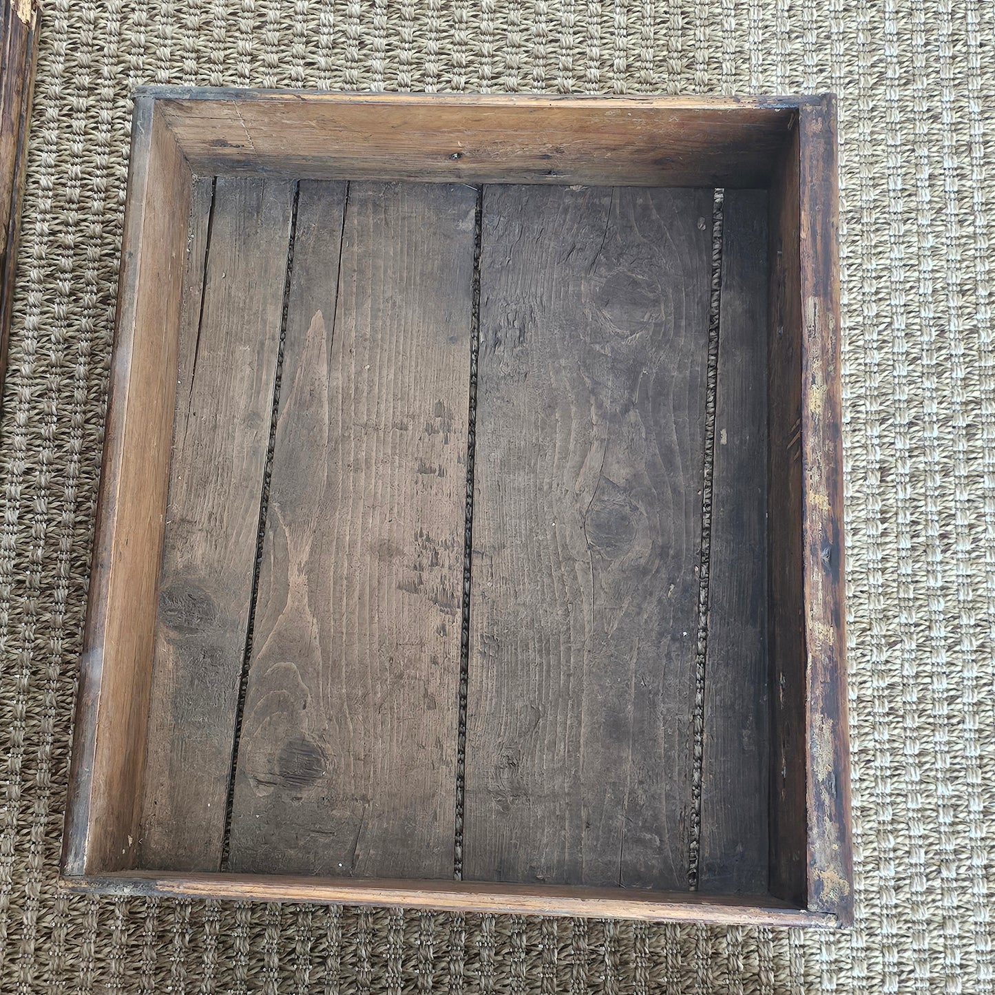 Antique Pine Cupboard & Open Plate Rack