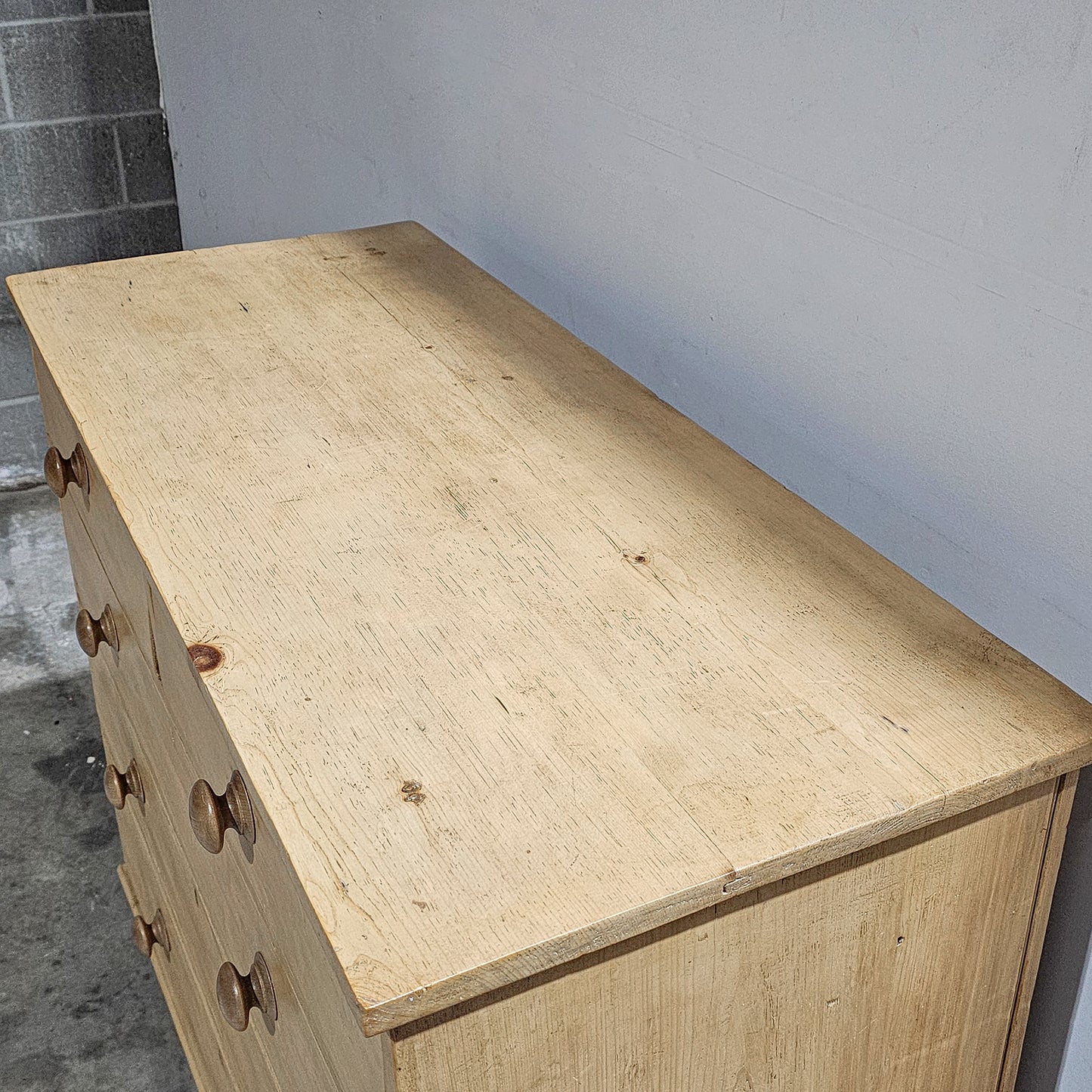 Stately Antique Bleached Pine Chest of Drawers (Dresser) - Circa 1870