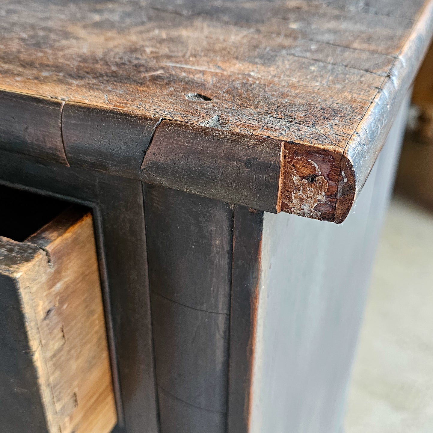 Antique Ebonized Pine Chest of Drawers - Circa 1830