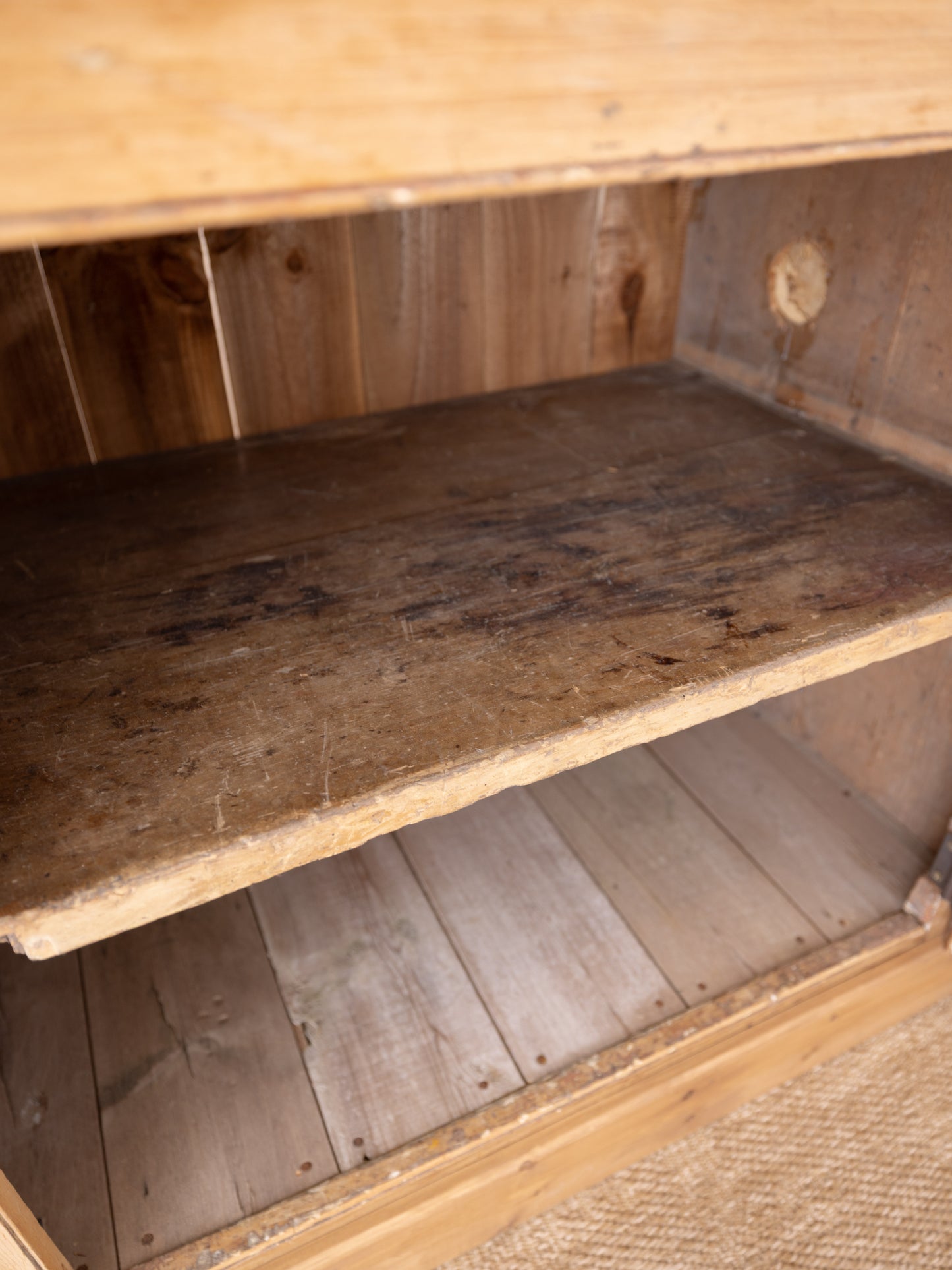 Antique English Pine Sideboard - Circa 1880