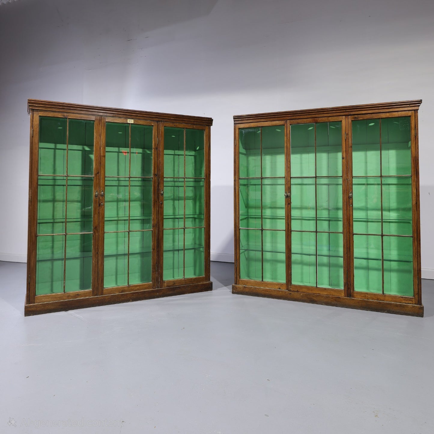 Matching Pair of Antique Glazed Display Cabinets | Circa 1860
