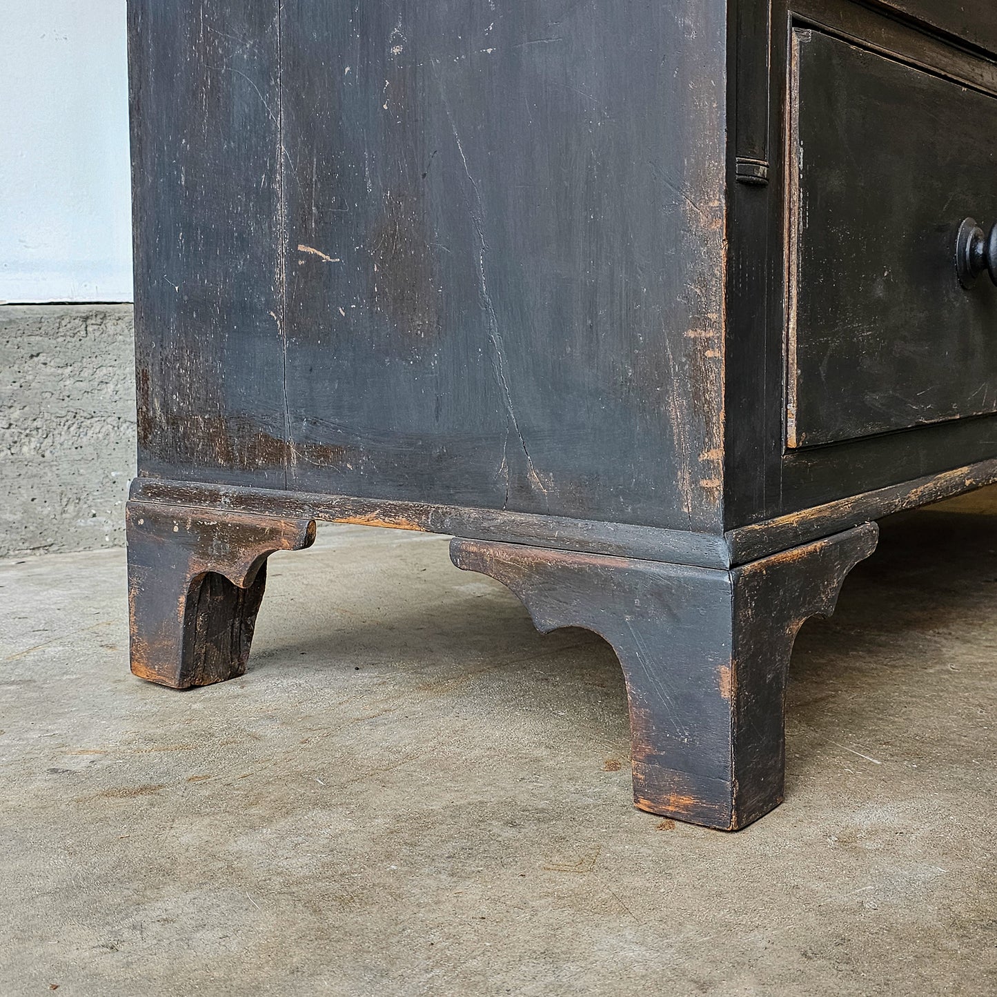 Antique Ebonized Pine Chest of Drawers - Circa 1830