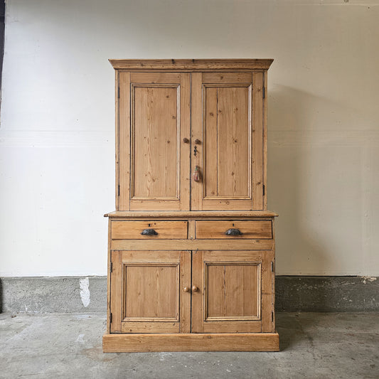 Antique English Pine Cupboard - Circa 1870