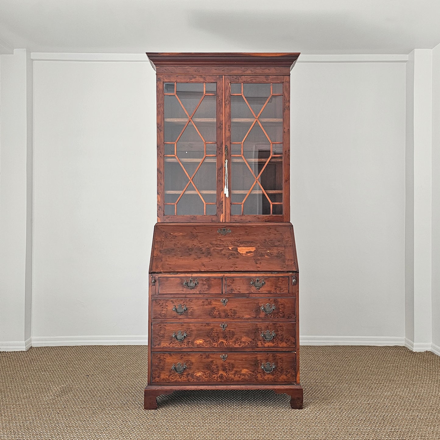 Antique English Secretary Bookcase | Georgian Revival | Circa 1900–1930