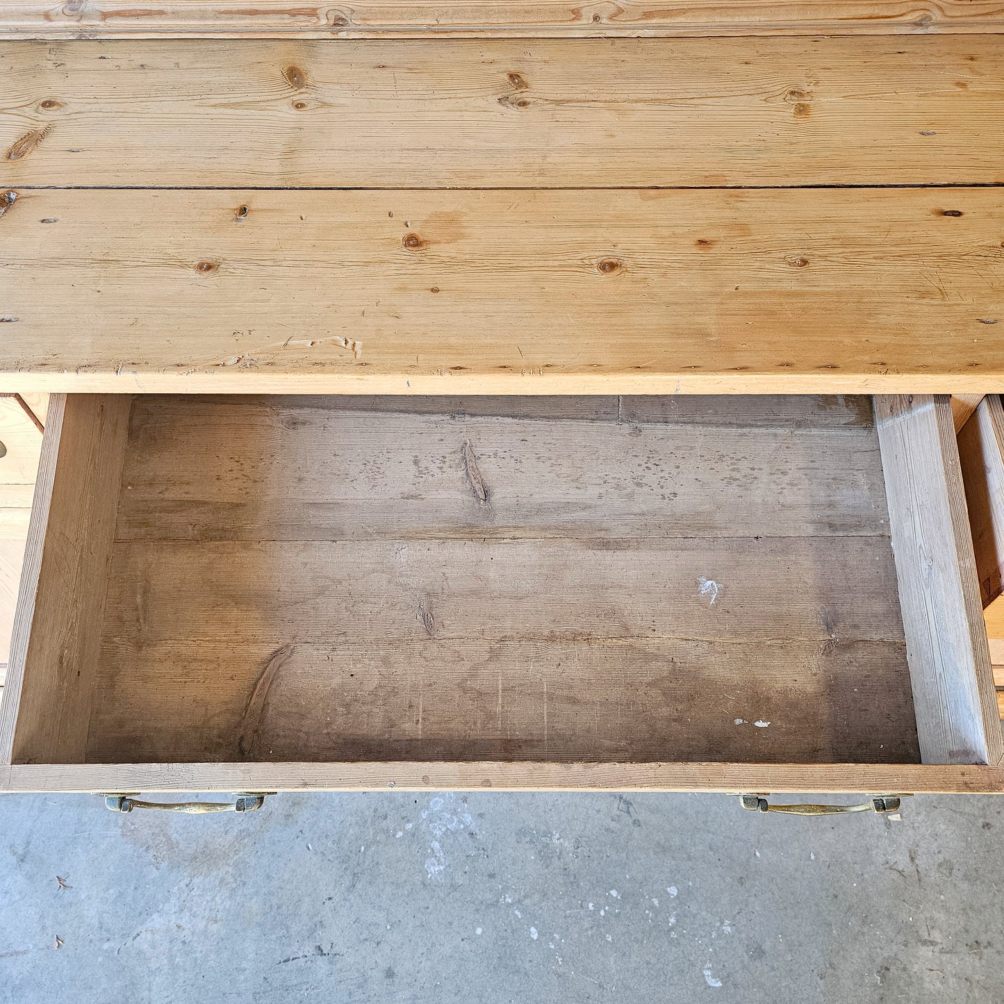 Antique English Pine Kitchen Dresser / Hutch - Circa 1850