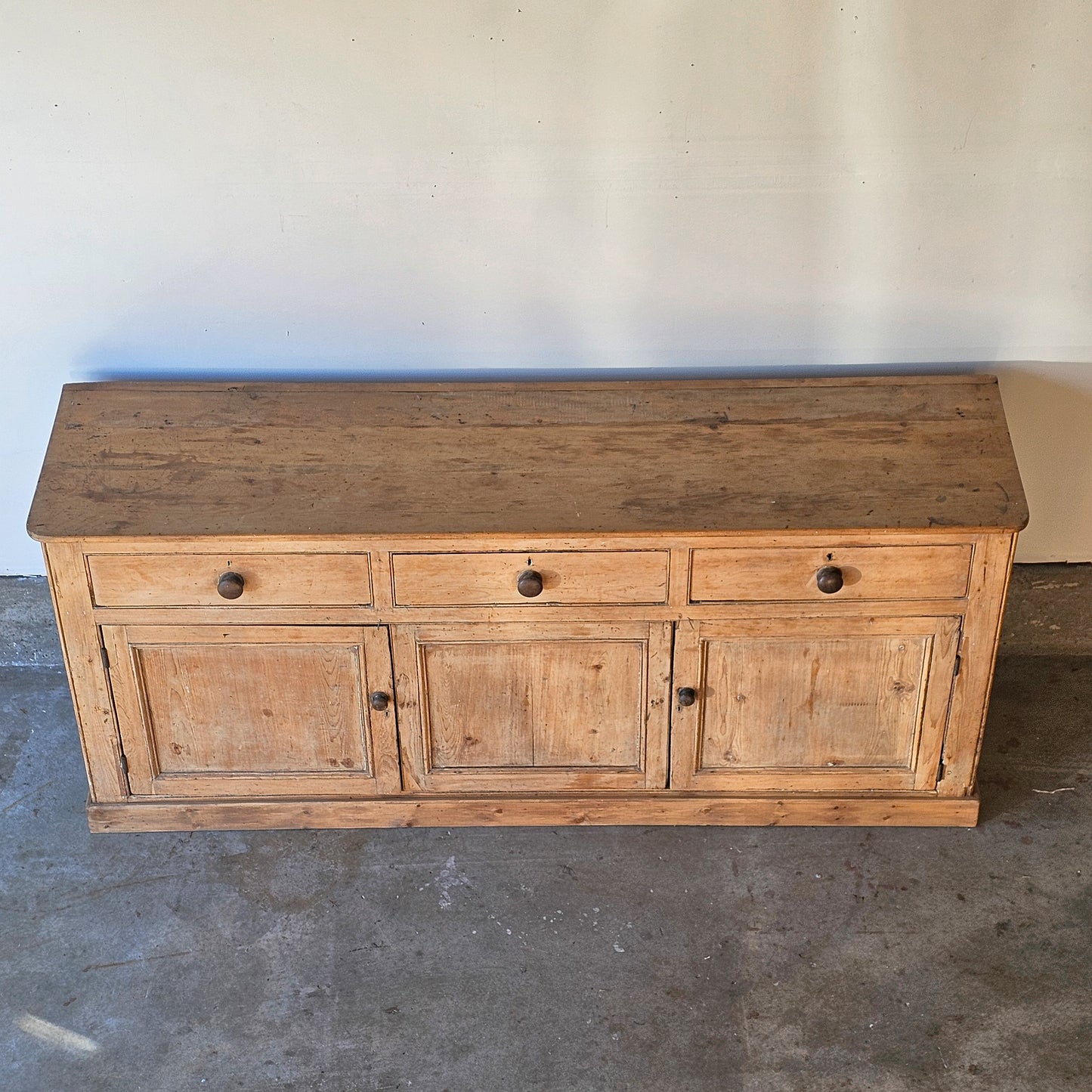 Antique English Pine Sideboard - Circa 1880