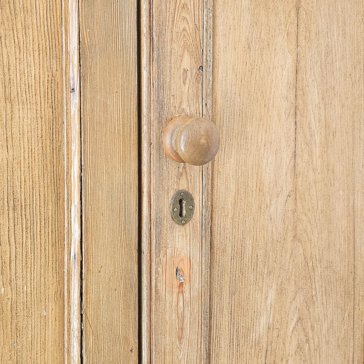 Monumental Antique English Pine Housekeeper’s Cupboard / Linen Press, Circa 1880