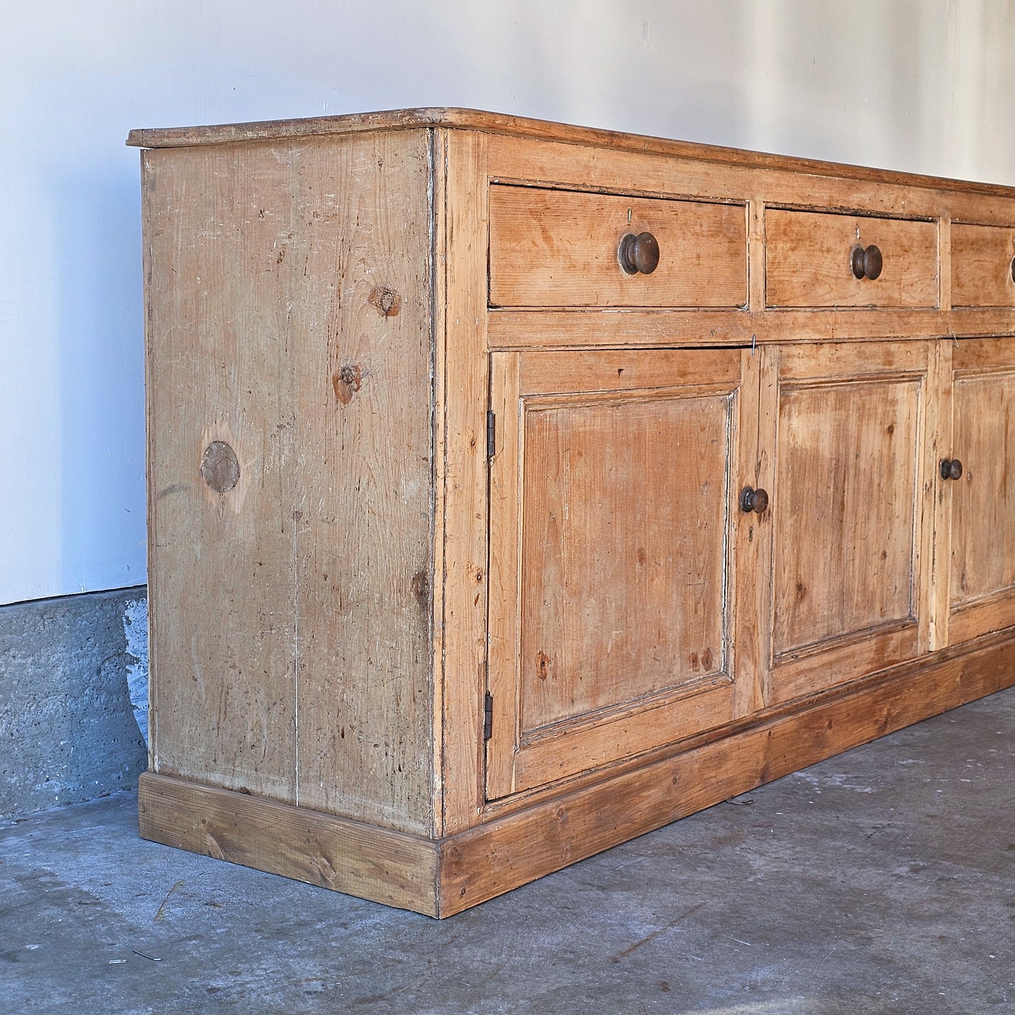 Antique English Pine Sideboard - Circa 1880