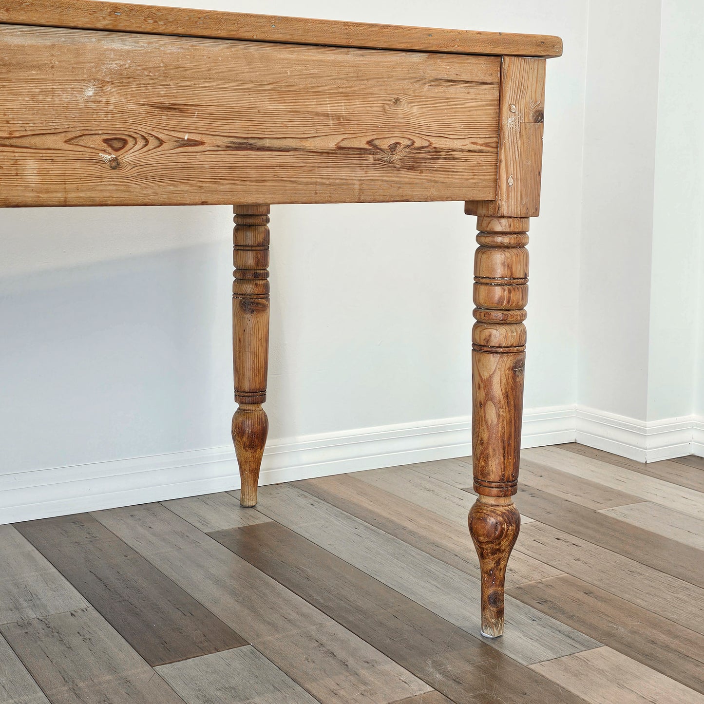 Antique English Pine Farm Table - Circa 1880