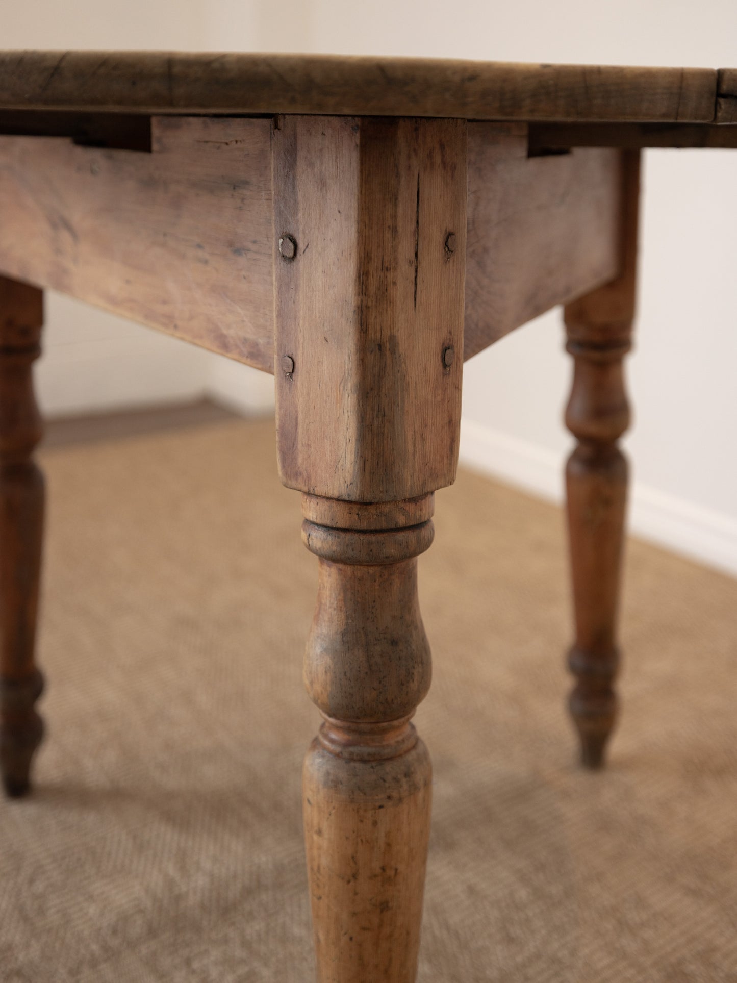 Antique English Pine Cricket Table - Circa 1870