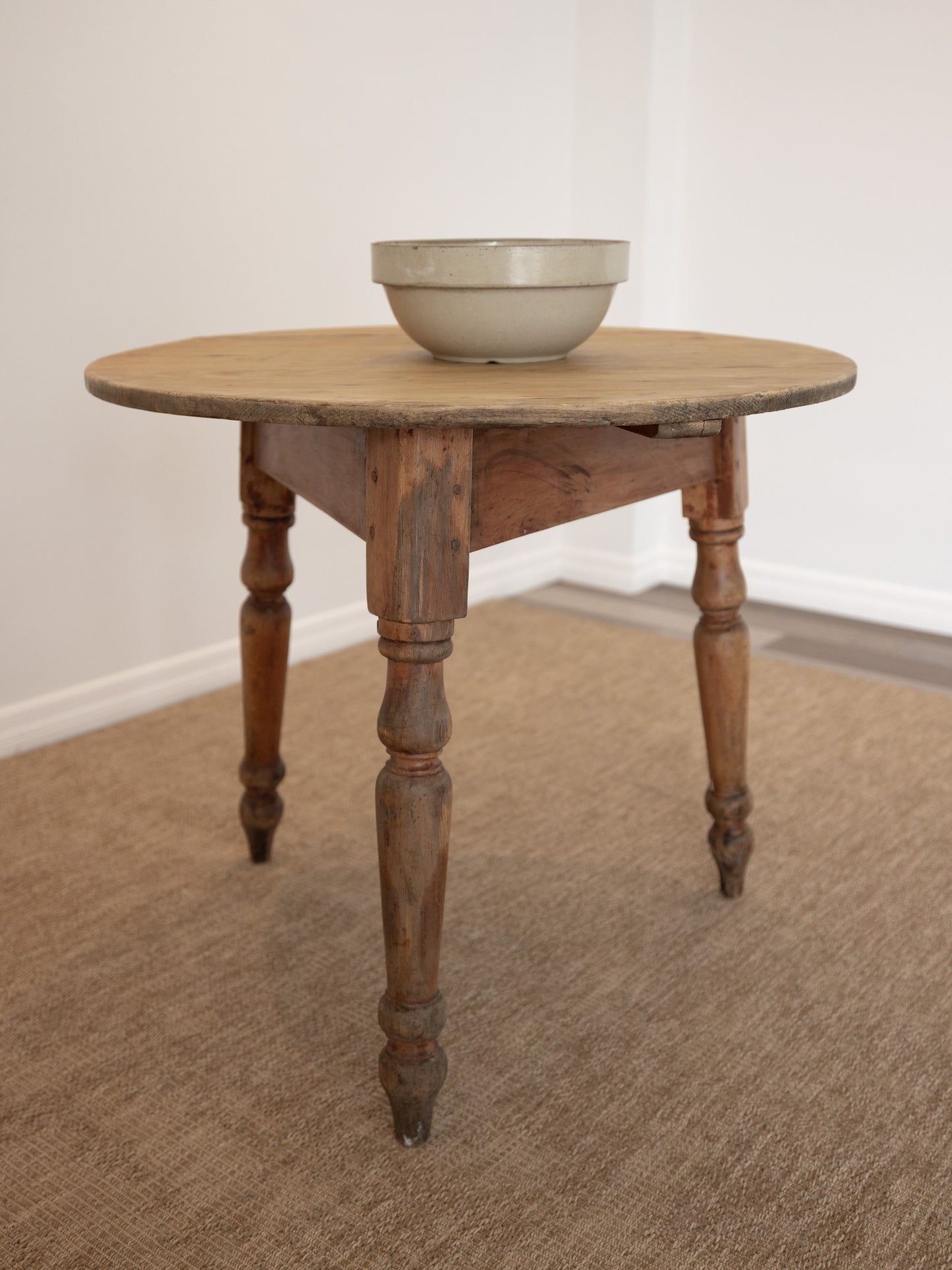 Antique English Pine Cricket Table - Circa 1870