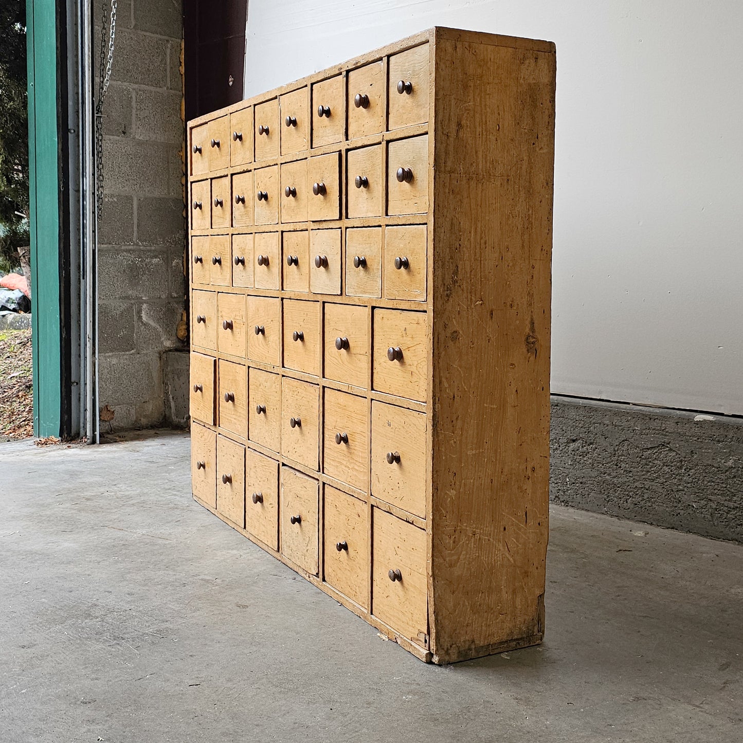Antique English Pine Apothecary Cabinet - 1870