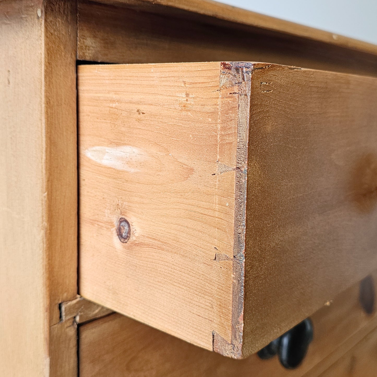 Antique English Pine Honey Tone Dresser - 1870