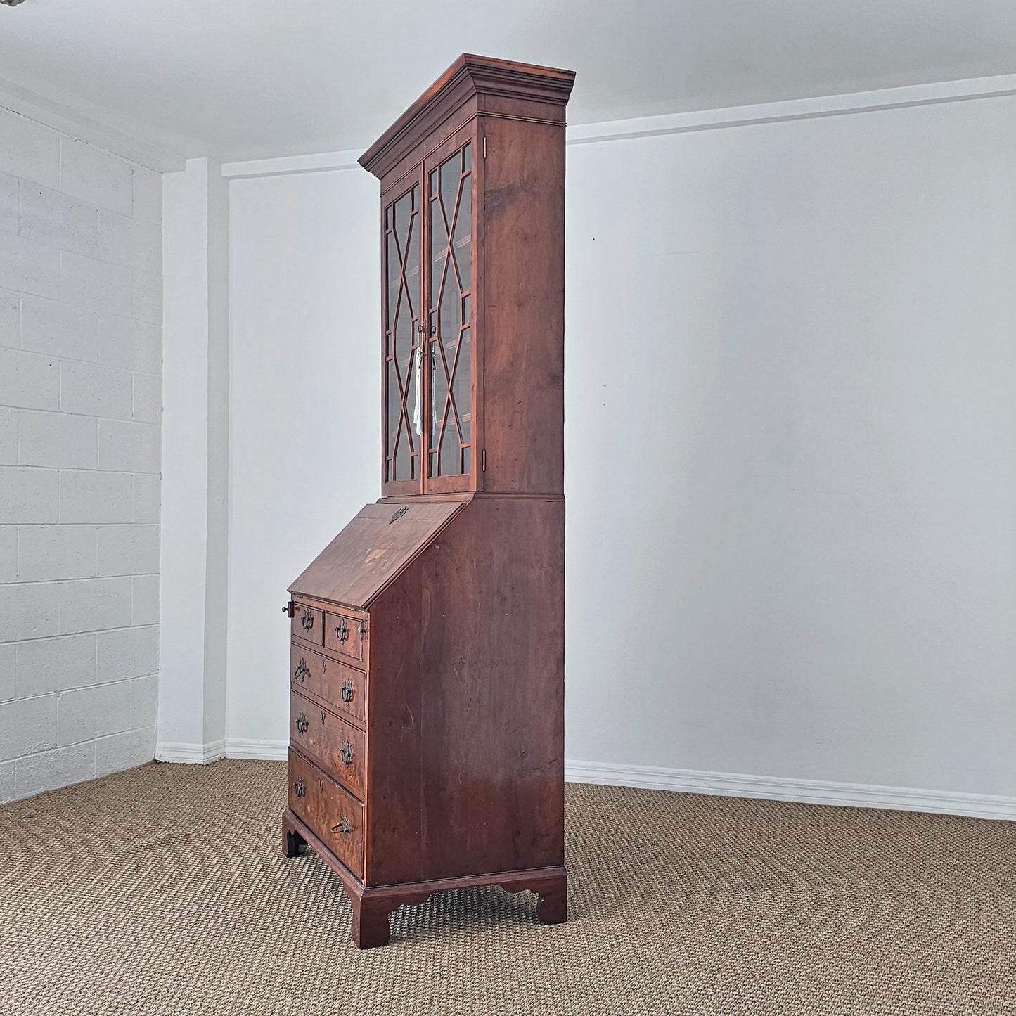 Antique English Secretary Bookcase | Georgian Revival | Circa 1900–1930