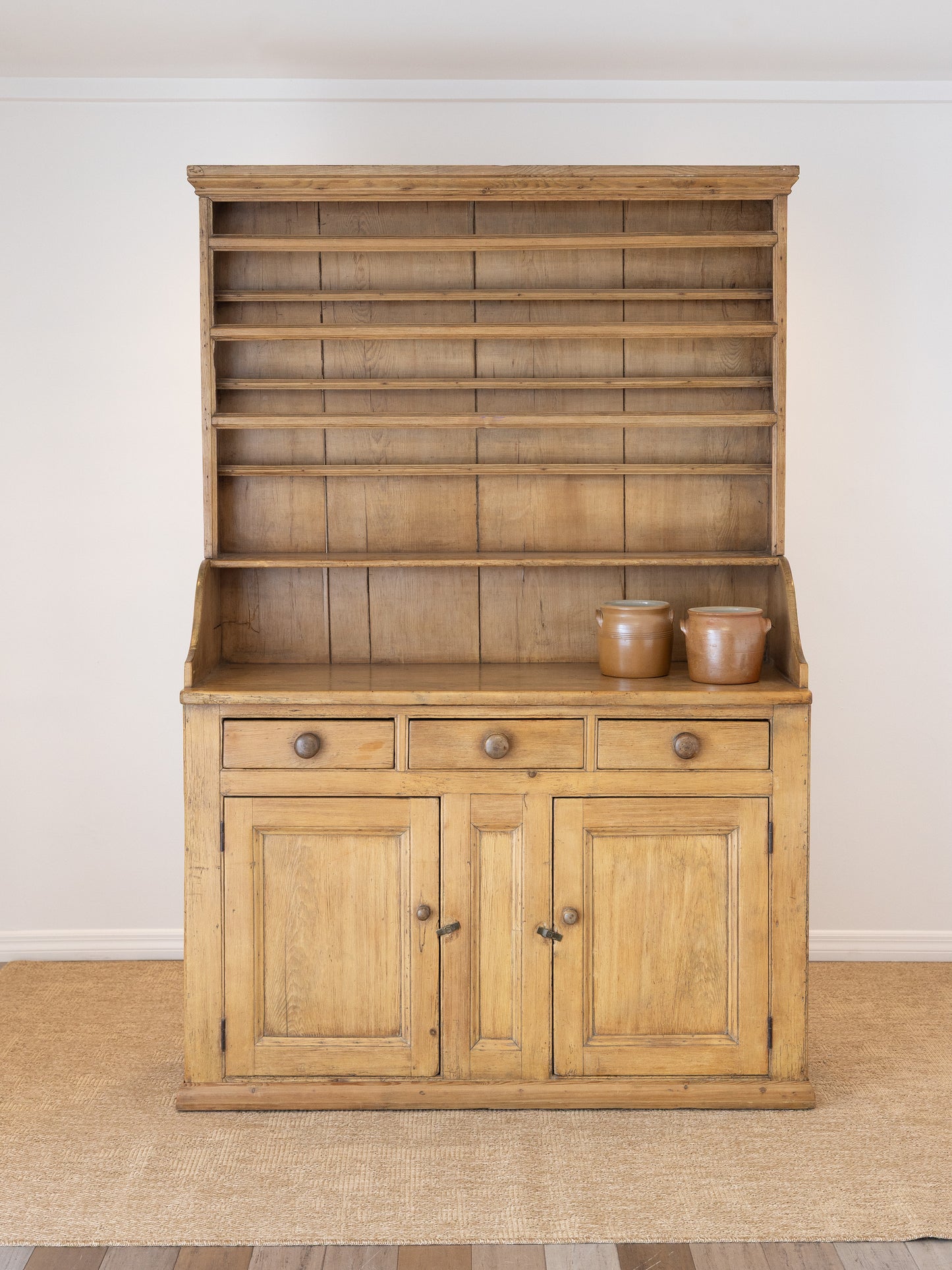 Antique English Pine Kitchen Dresser - Circa 1860