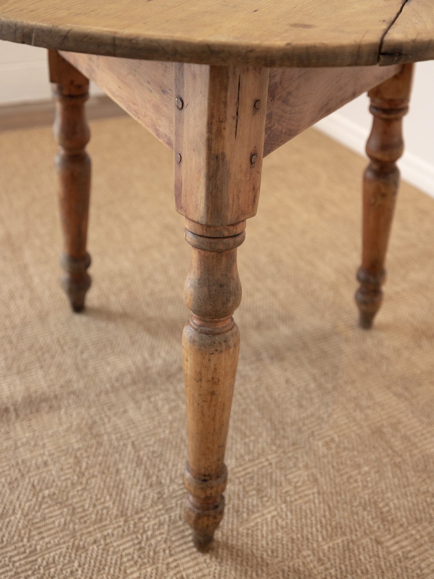 Antique English Pine Cricket Table - Circa 1870