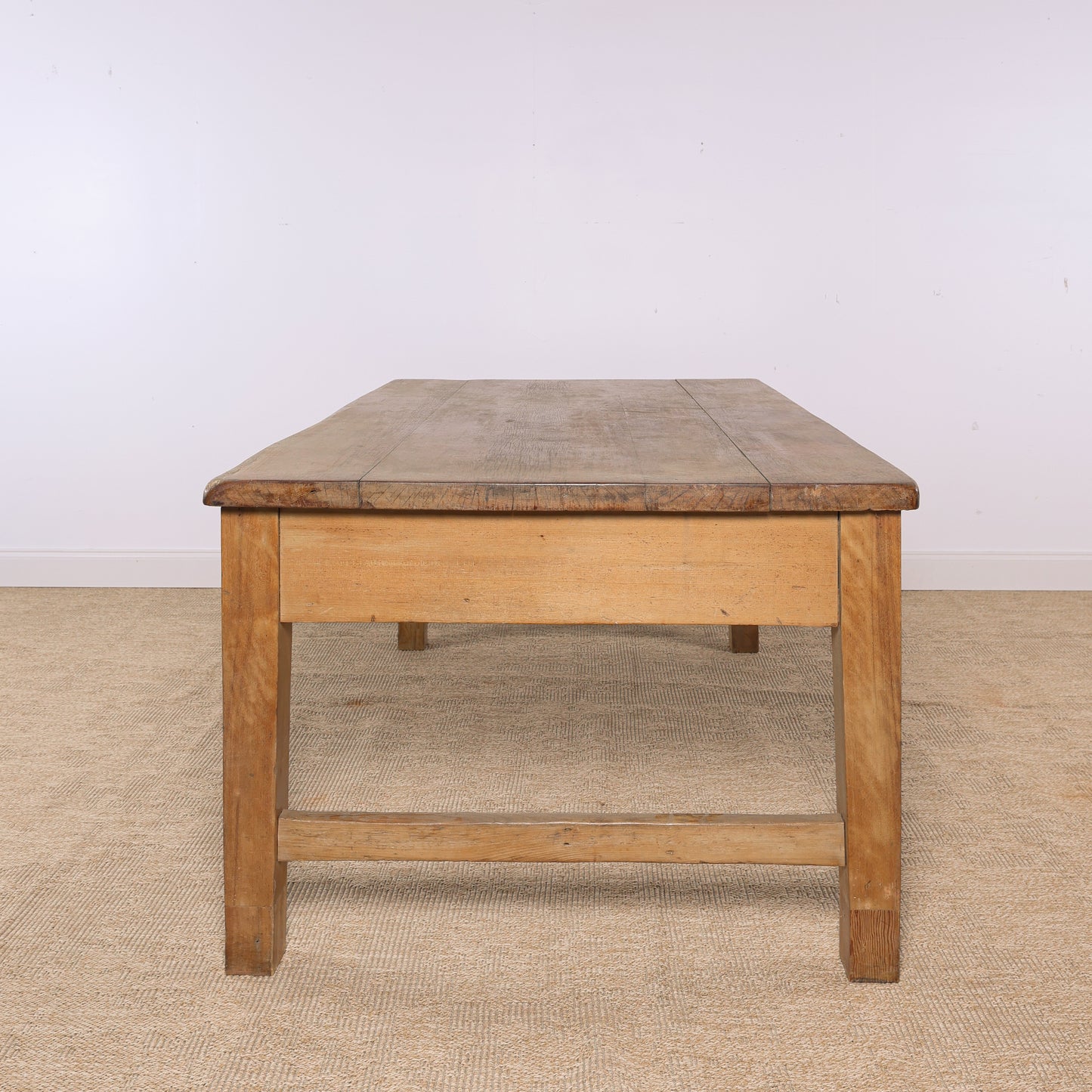 Antique English Pine Three-Drawer Farmhouse Table | Circa 1870