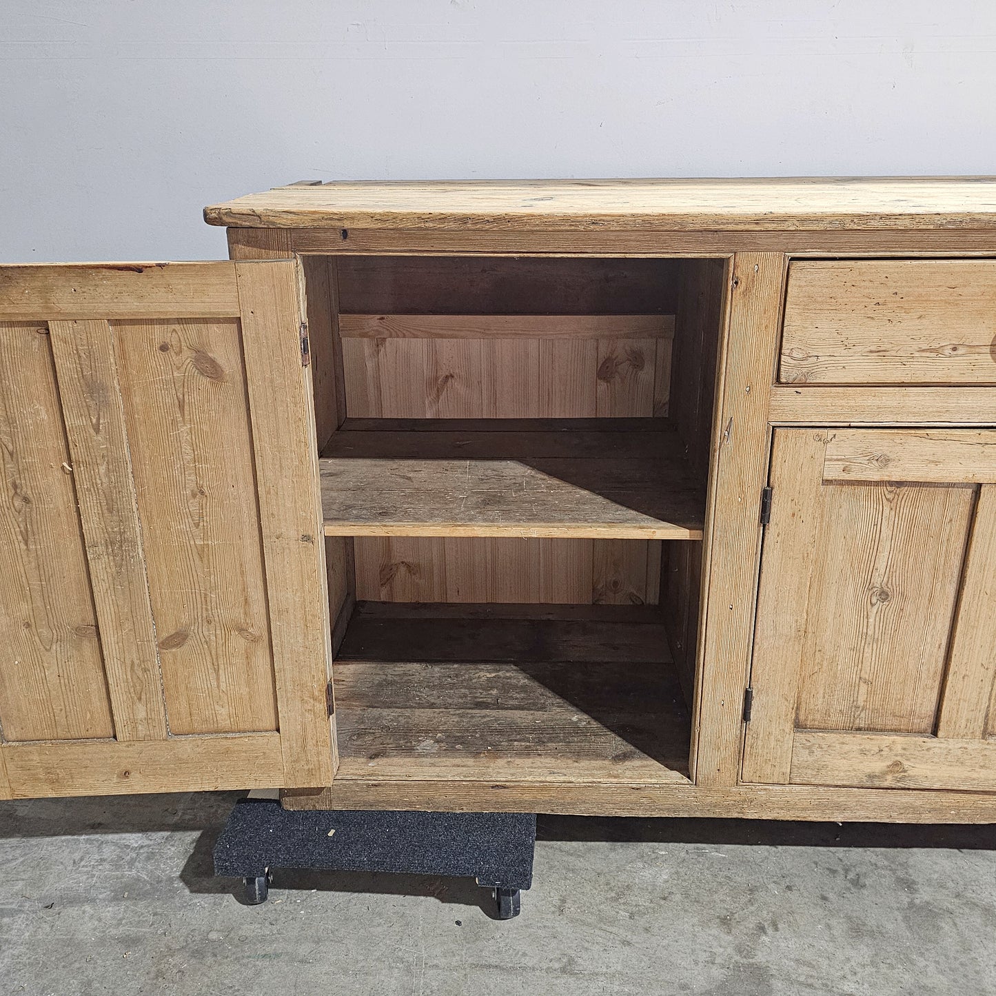 Large Antique English Pine Sideboard - Circa 1880