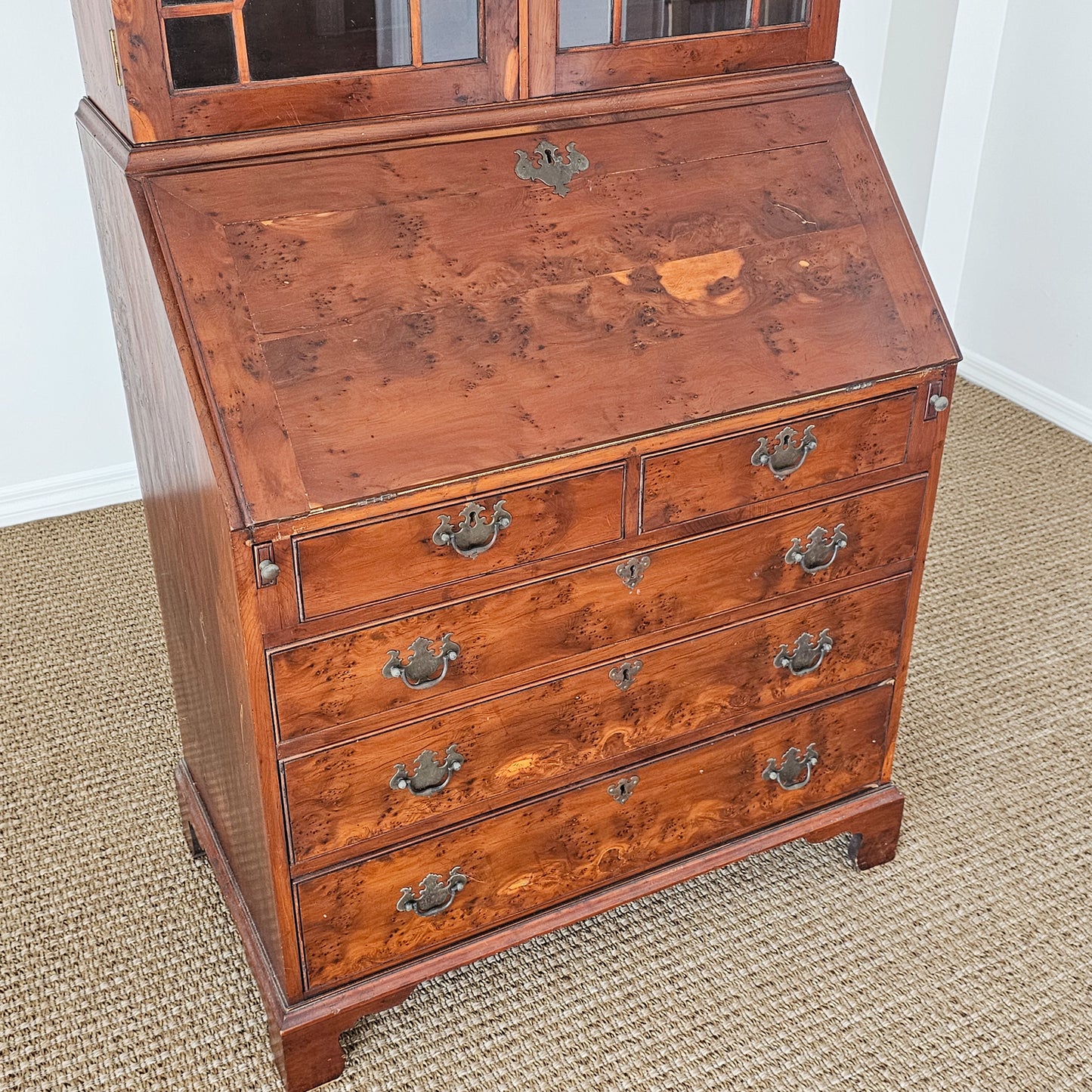Antique English Secretary Bookcase | Georgian Revival | Circa 1900–1930