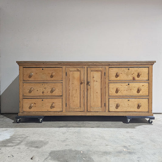 Antique English Pine Sideboard -
Circa 1870