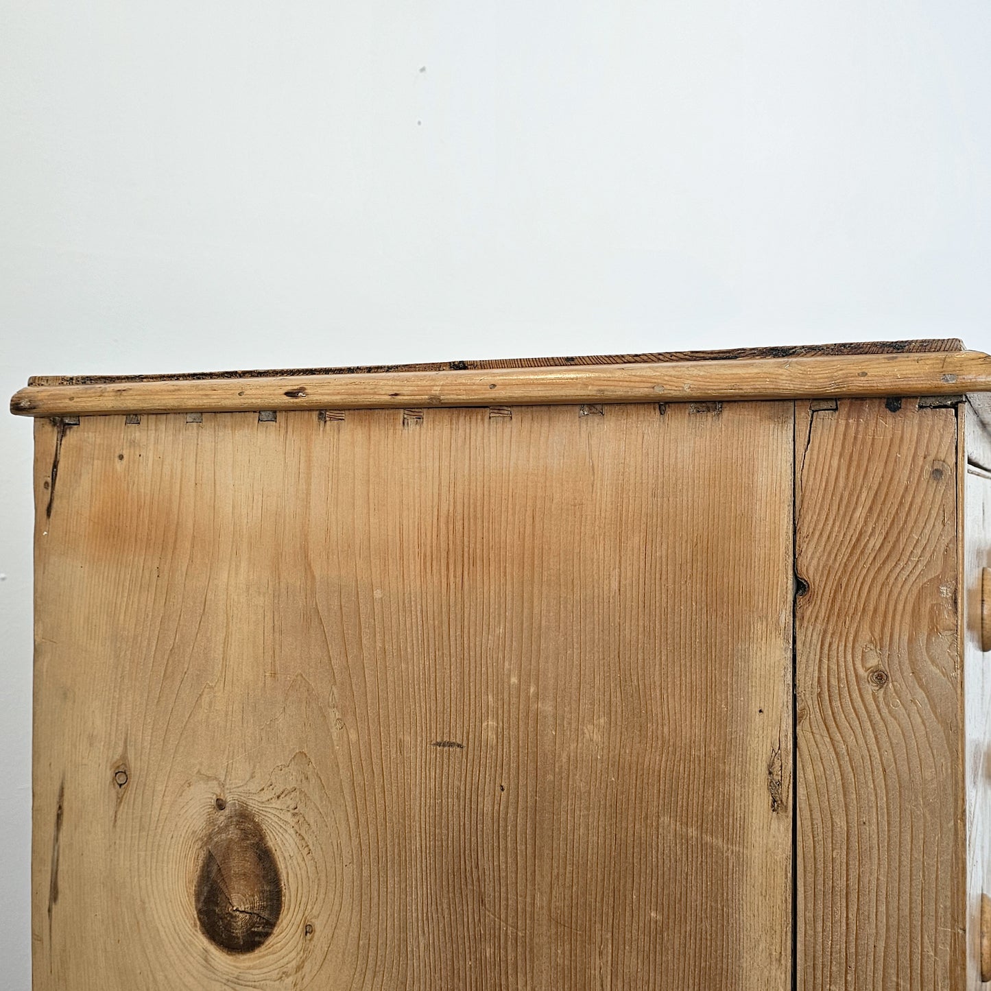 Antique English Bleached Pine Chest of Drawers (Dresser)- Circa 1870