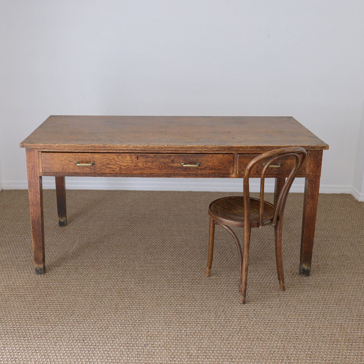 Antique Oak Library Table/Desk | C. 1900-1920