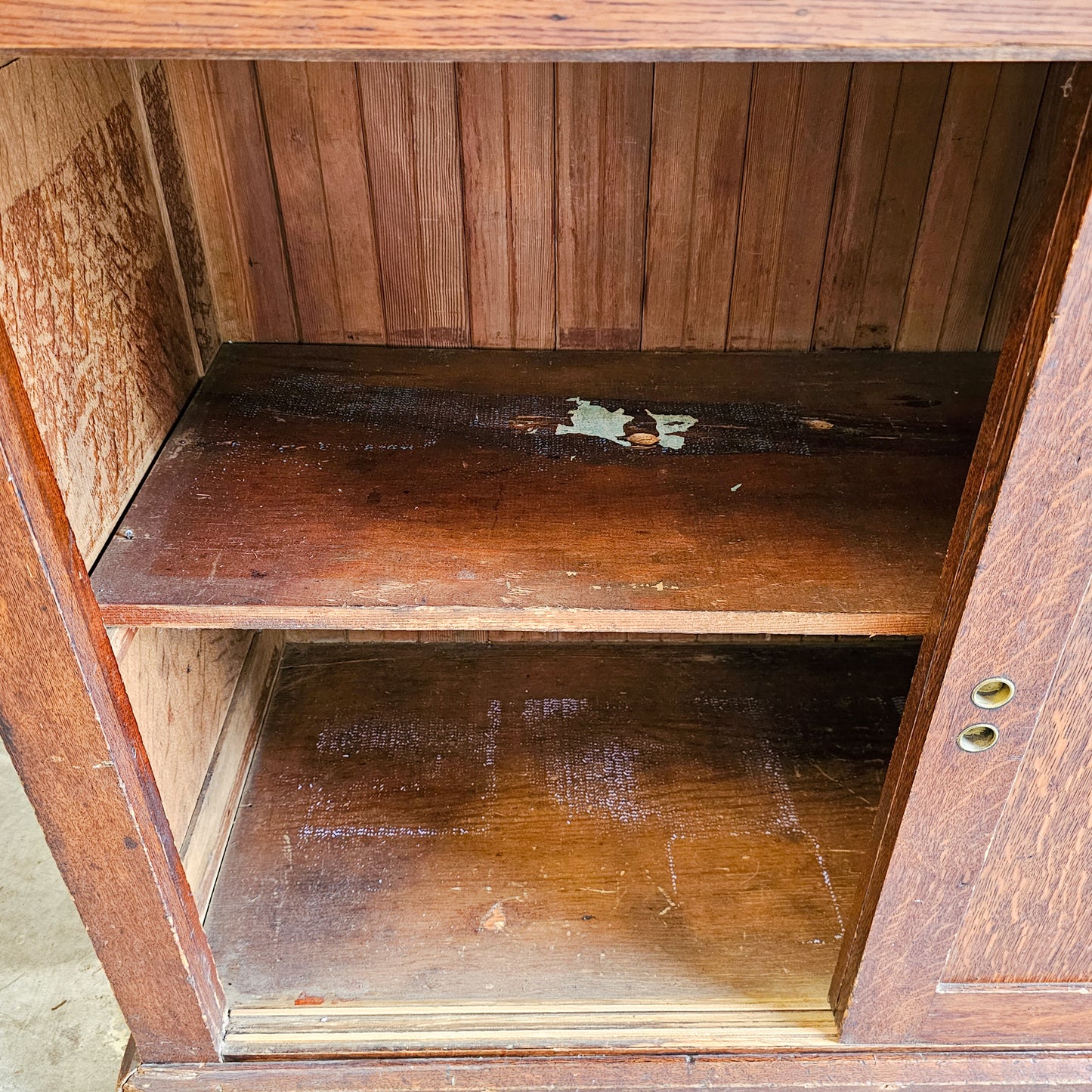 Stately Antique general store display cabinet
