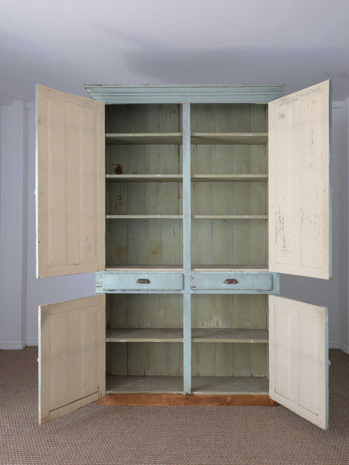 Primitive Painted Farm Cabinet