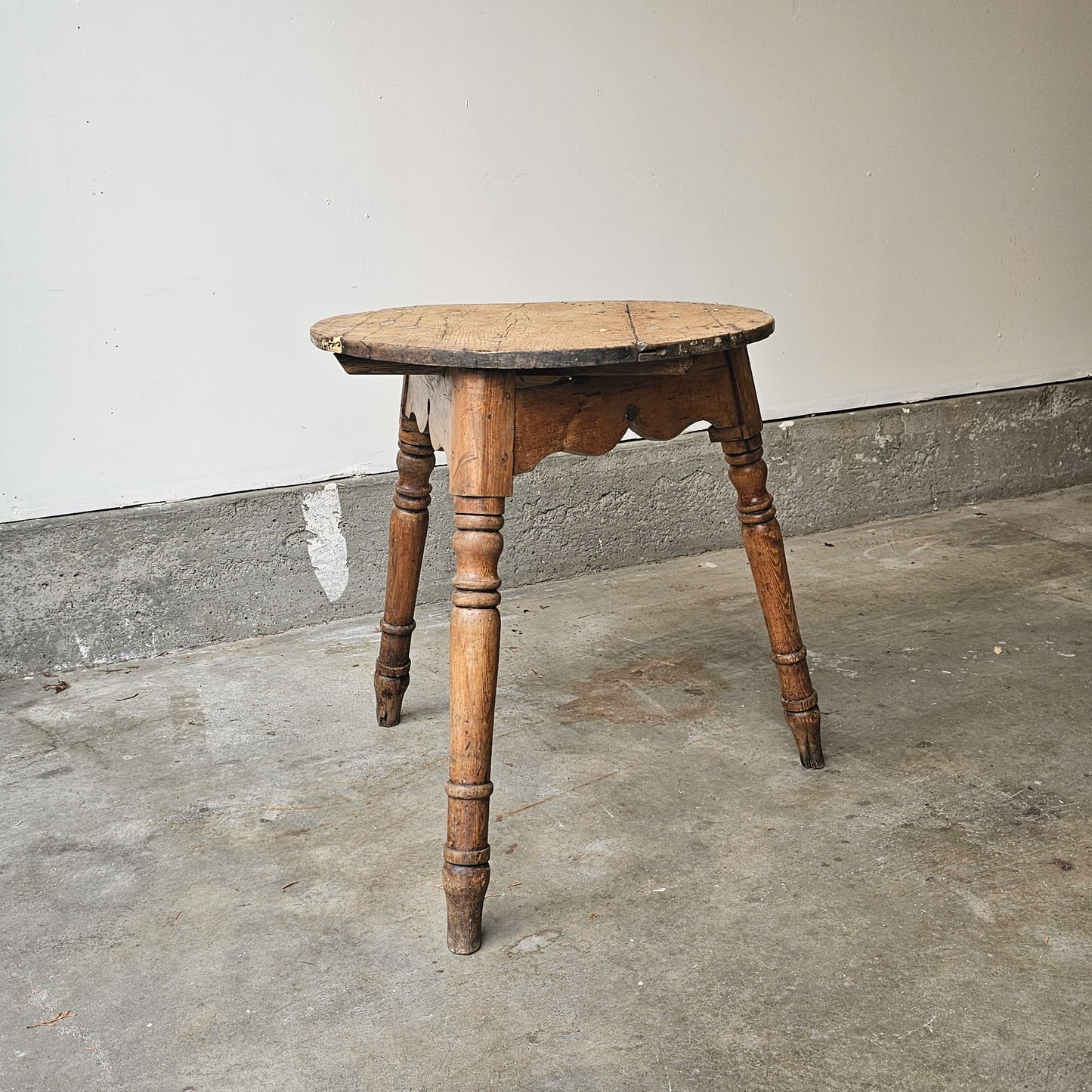 Antique English Pine Cricket Table - Circa 1860