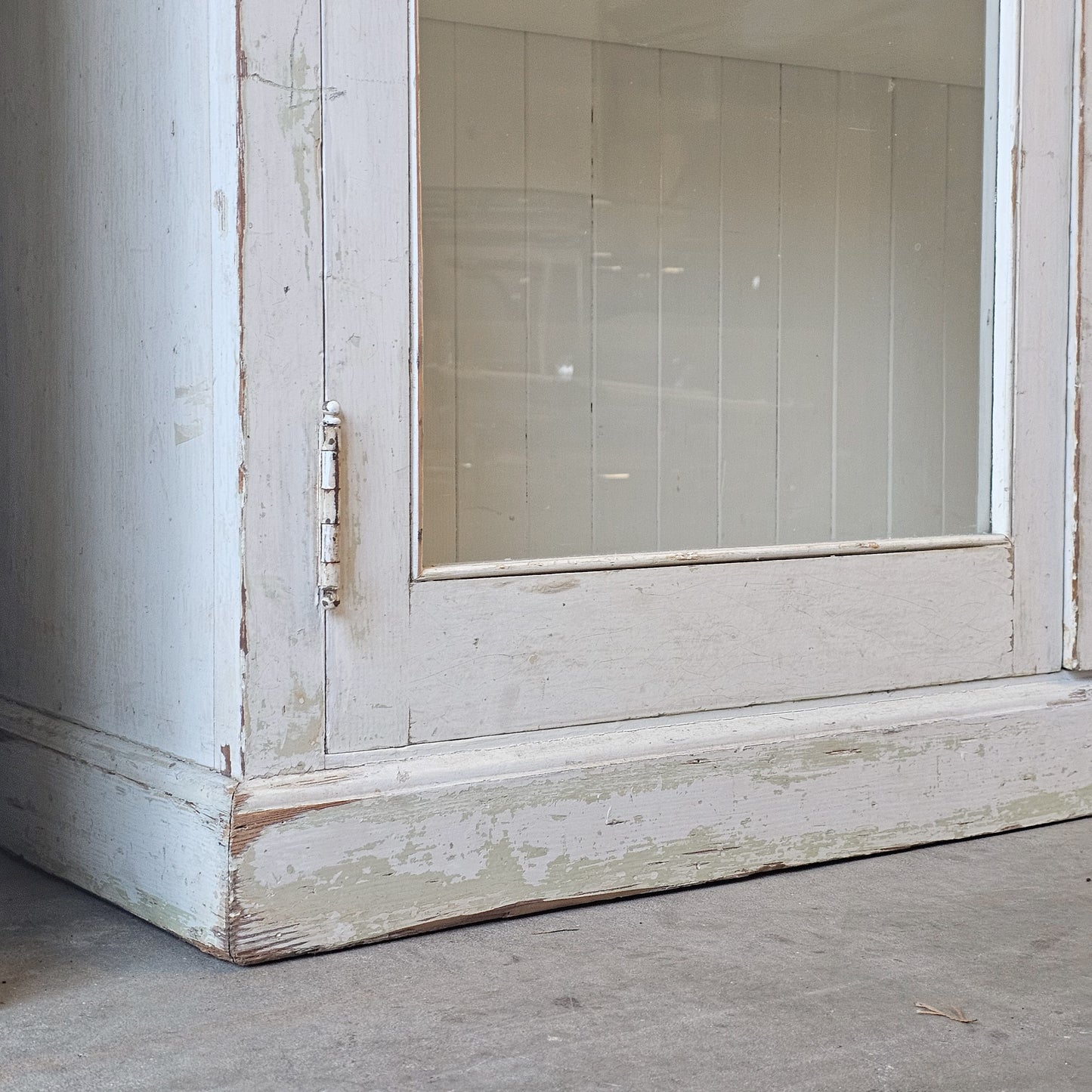 Pair of Antique Painted Fir Wood Display Cabinets - Circa early 1900's