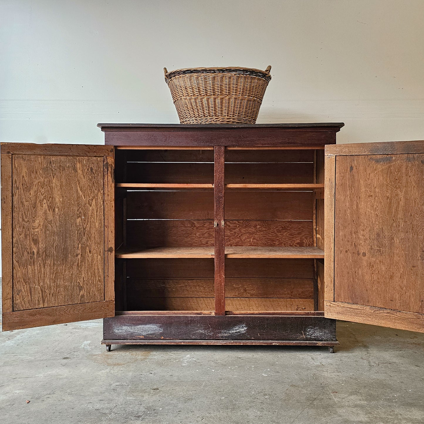 Antique Fir Cabinet on wheels