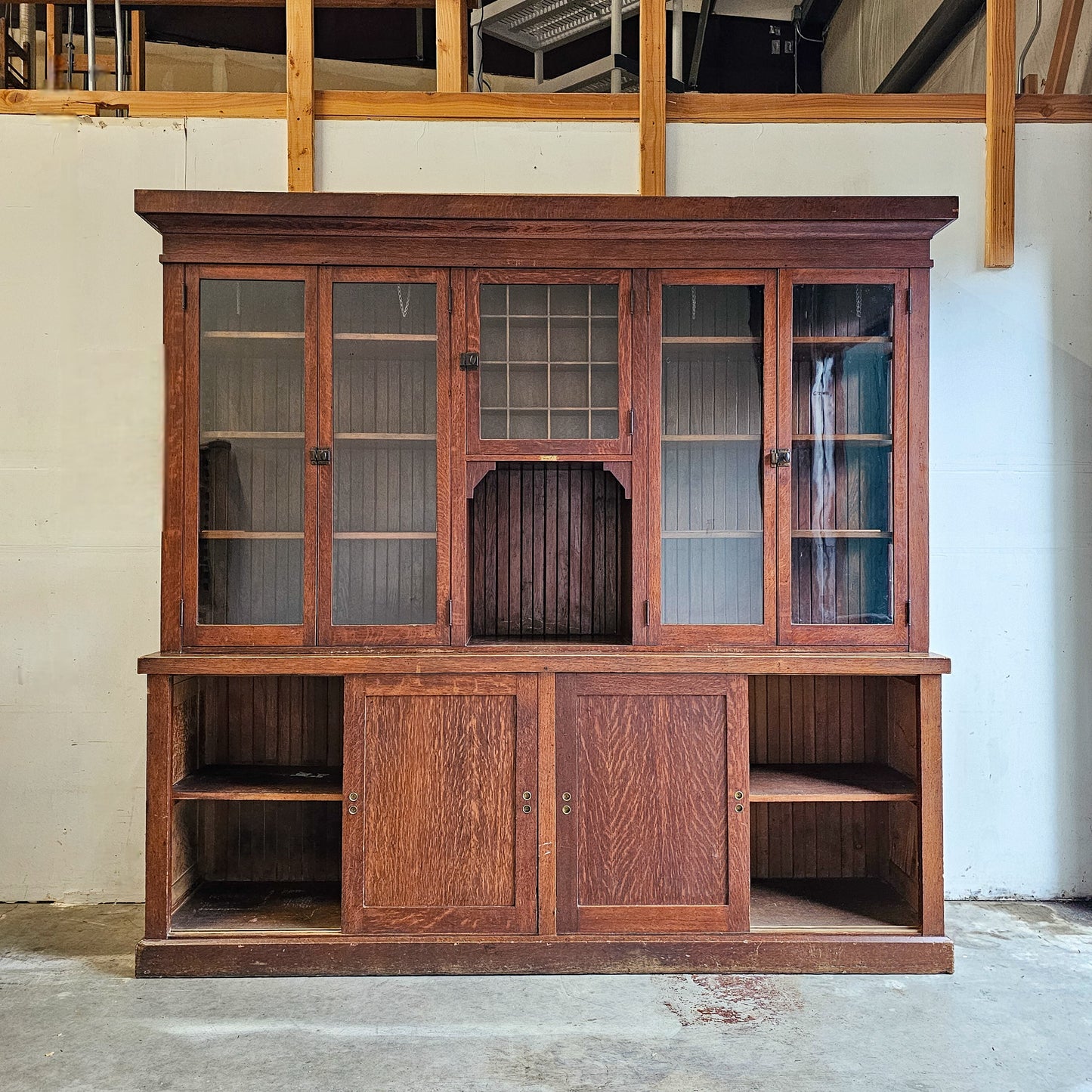 Stately Antique general store display cabinet