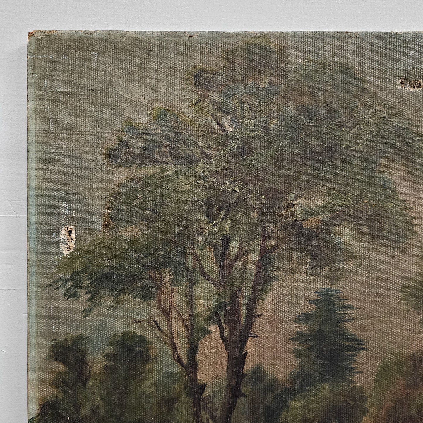 Antique Landscape Oil Painting on Canvas