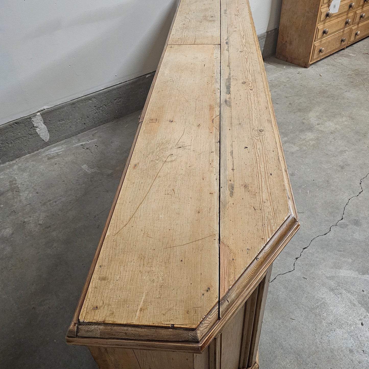 Monumental Antique English Pine Haberdashery - Circa 1880