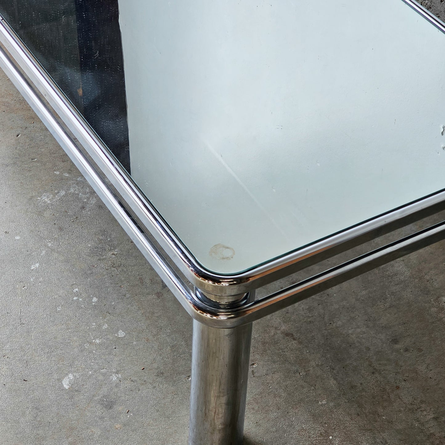 Mirrored Chrome Coffee Table Circa 1970s–1980s