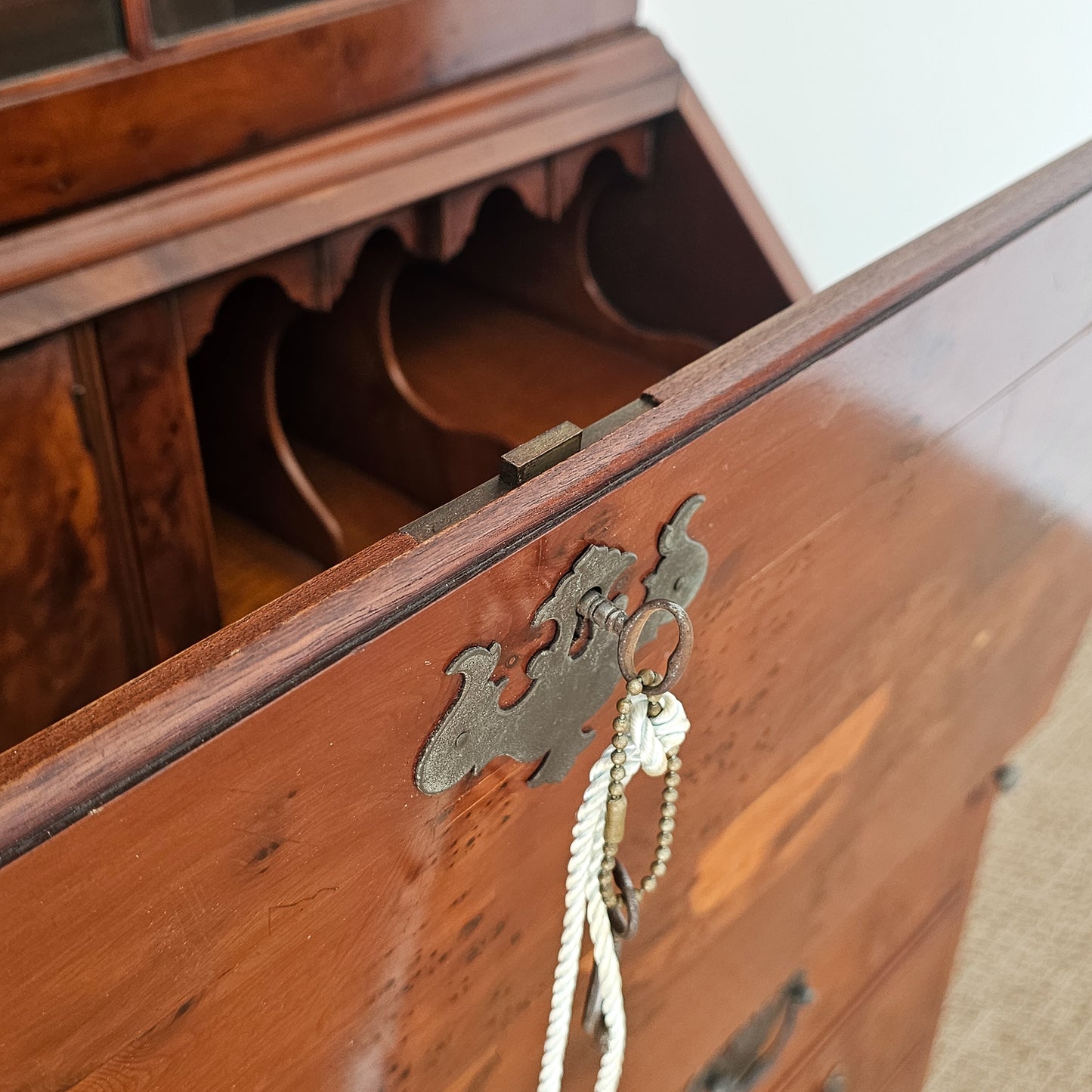 Antique English Secretary Bookcase | Georgian Revival | Circa 1900–1930