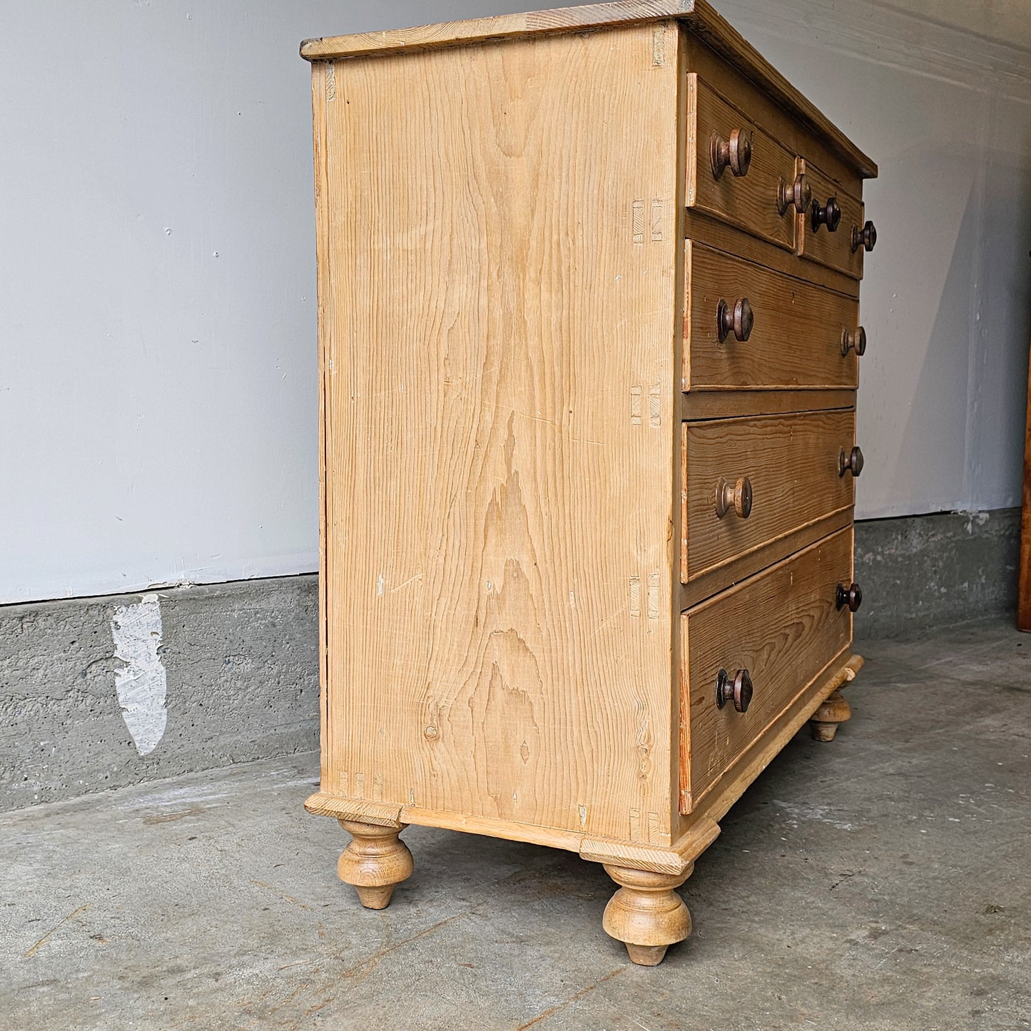 Antique Pine Chest of Drawers / Dresser - Circa 1870