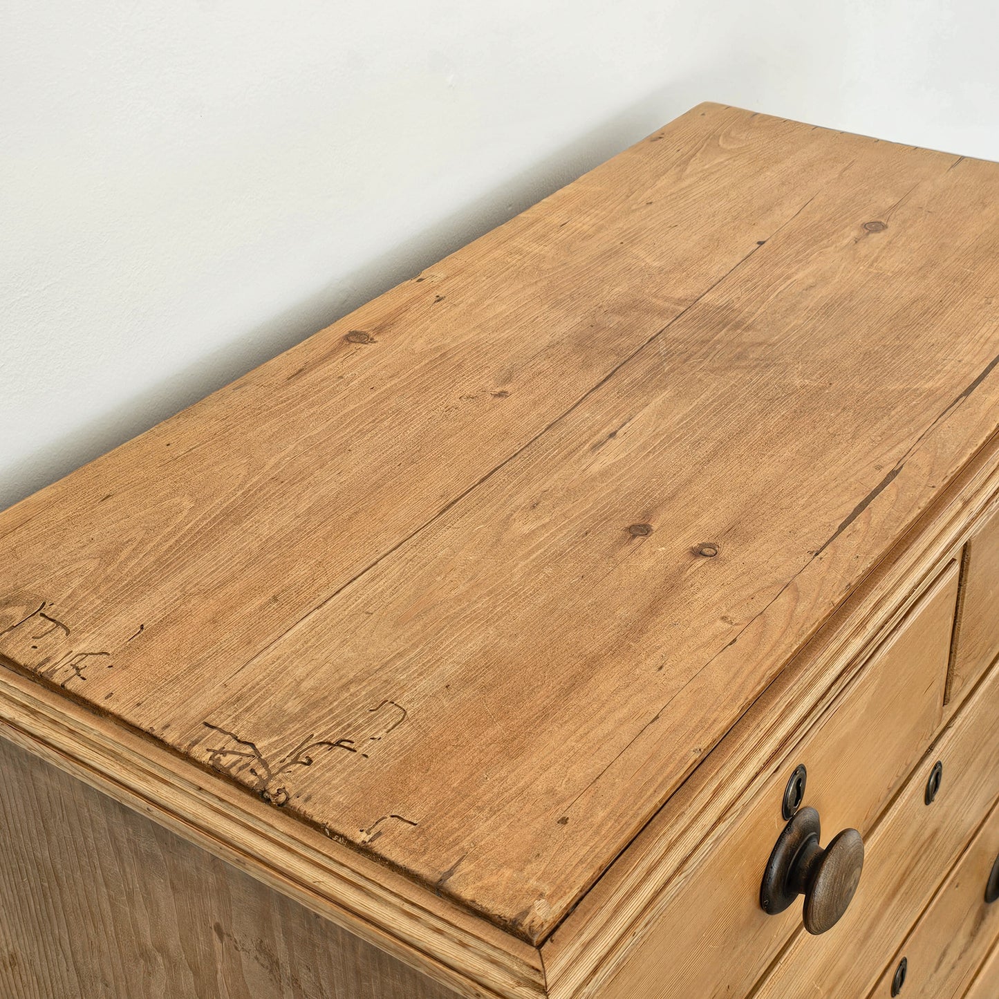 Antique English Pine Chest of Drawers (Dresser) - Circa 1880